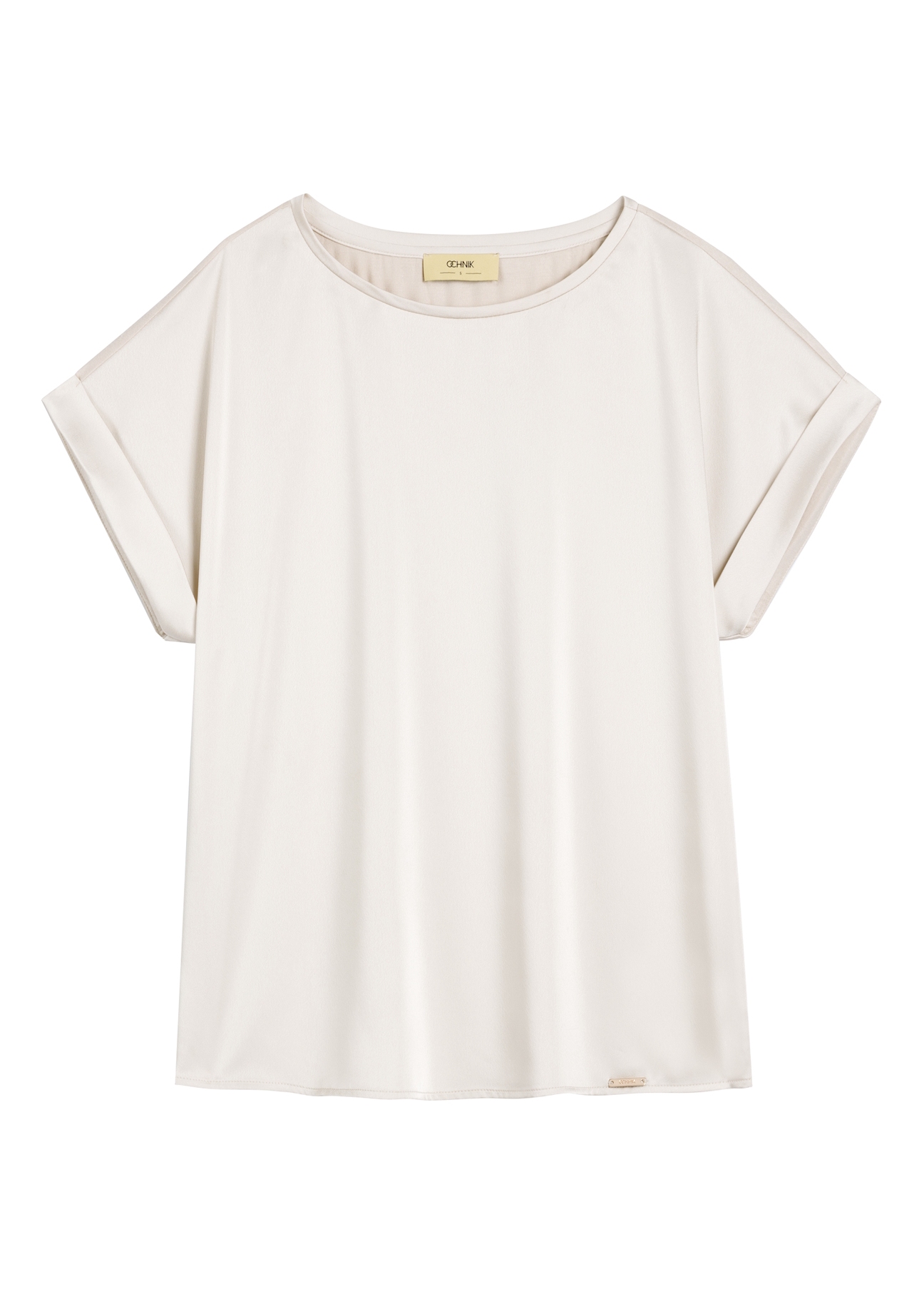 Light beige women's blouse BLUDT-0205-1A(W26)