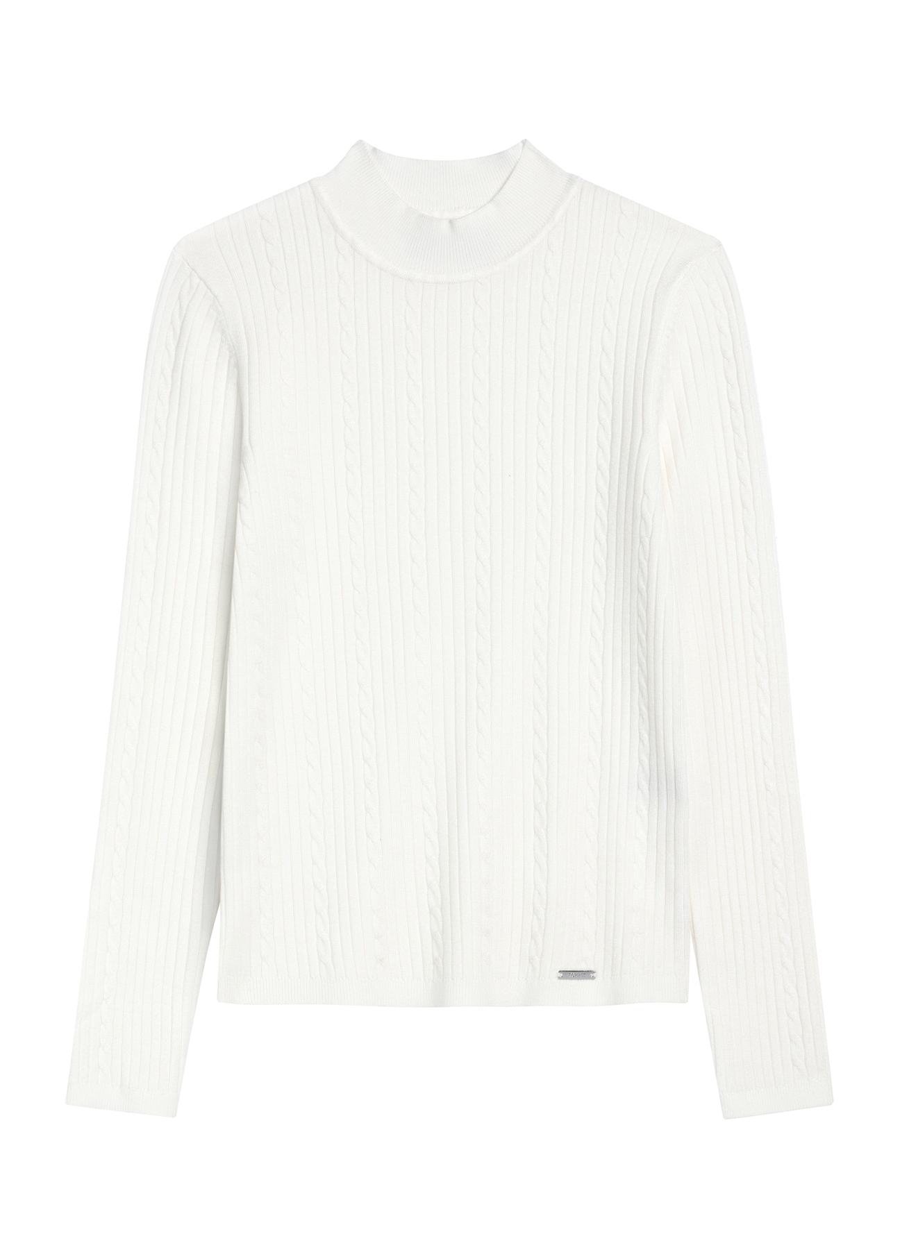 Women's white blouse LSLDT-0049-12(Z25), product view from the front on a white background.