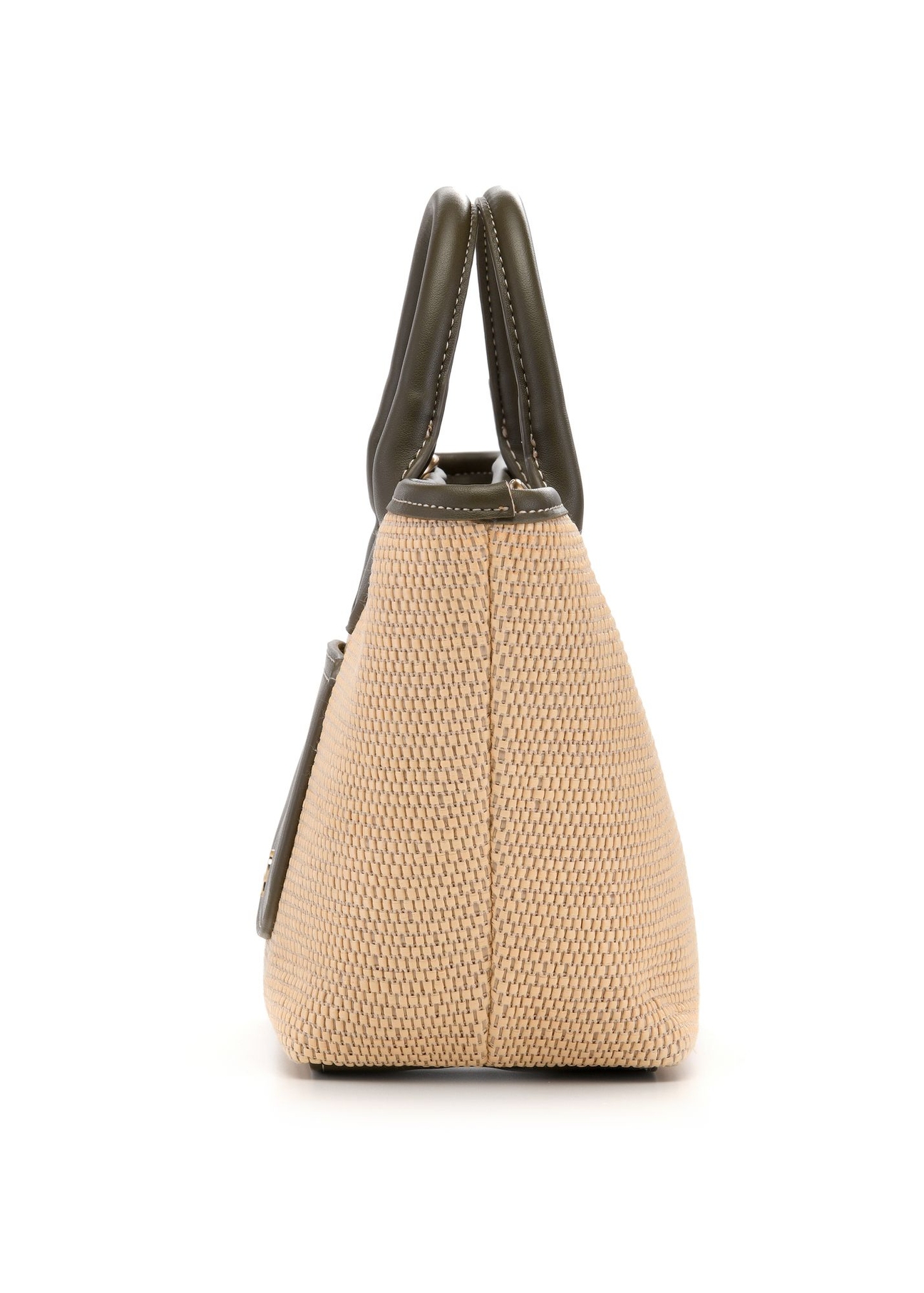 Braided small women's handbag TOREC-1230-1E(W26) - side view of the product, on a white background.