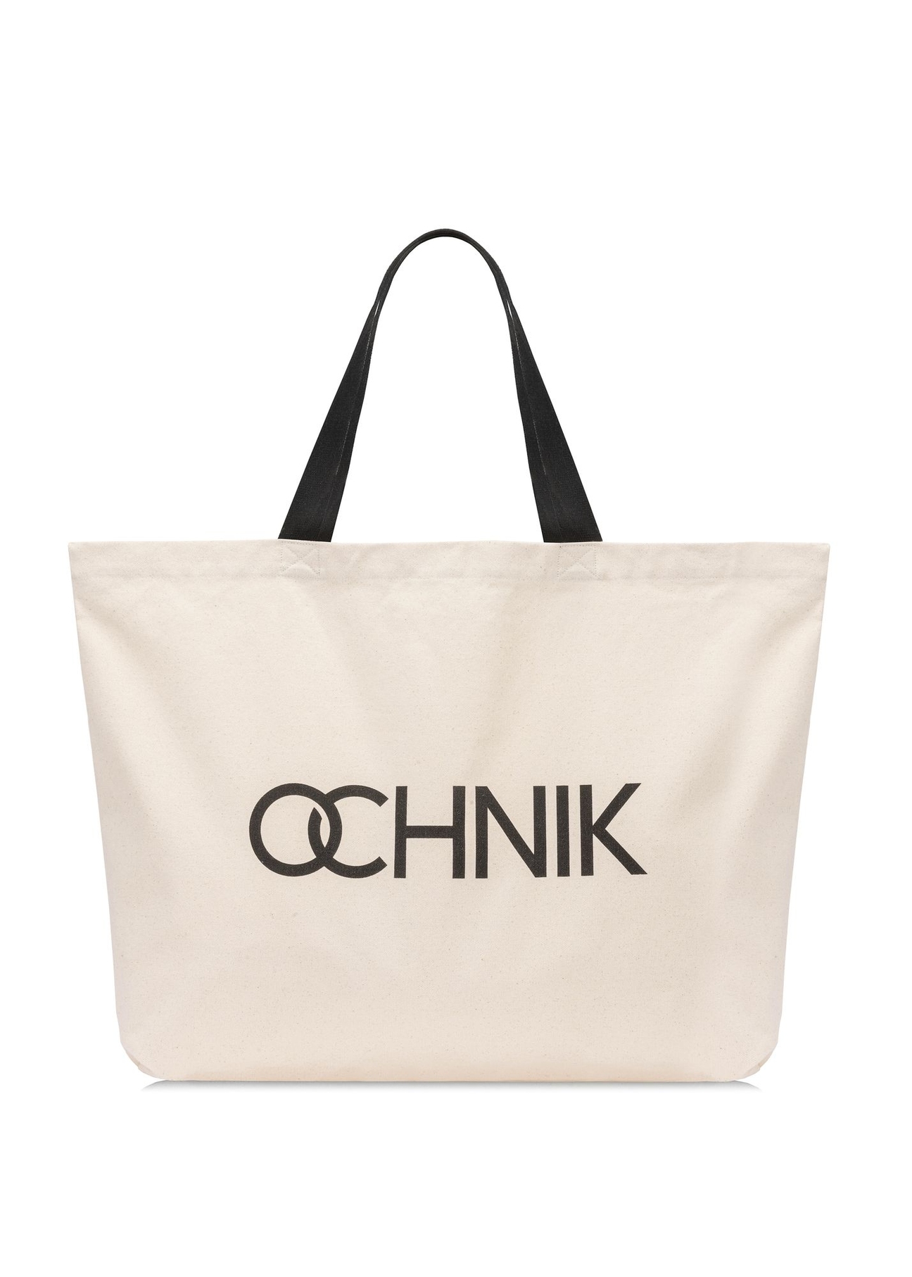 Ecru cotton bag TOREN-0136-1E(W26) - front product view, on a white background.