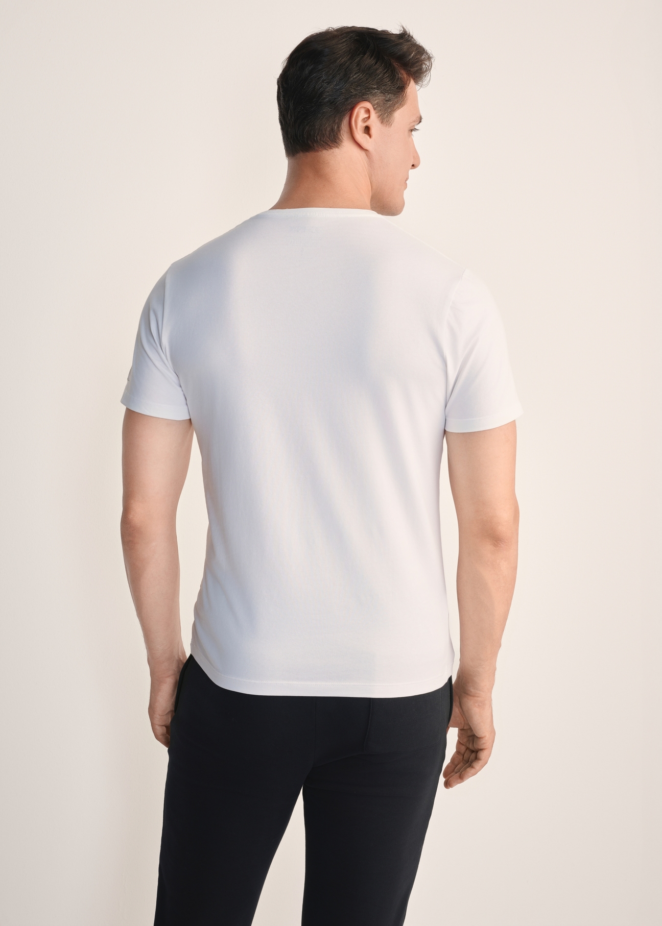 Tri-pack of white men's basic T-shirts ZESMT-0040-11(KS)