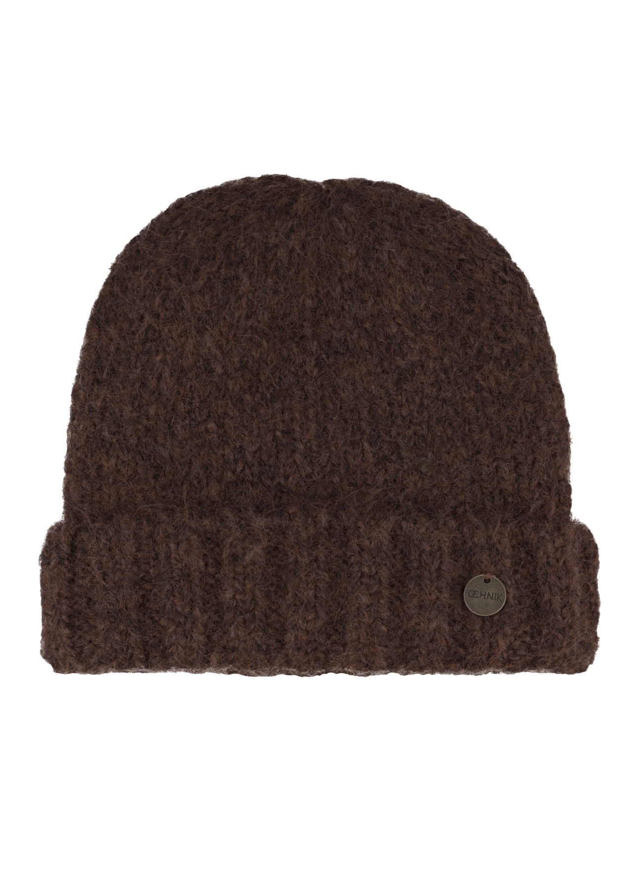 Brown women's wool blend hat CZADT-0233-1I(Z26), front product view on white background.