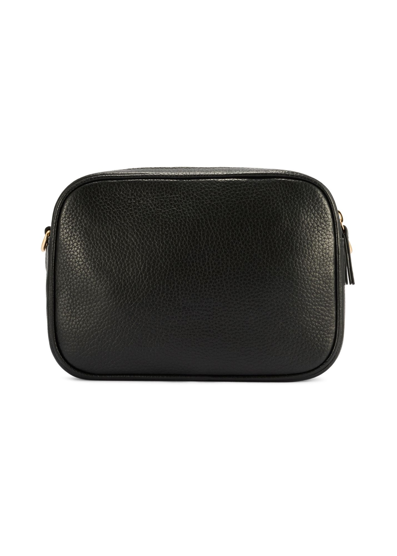 Black small women's leather handbag TORES-1284-9I(W26) - product view from the back, on a white background.