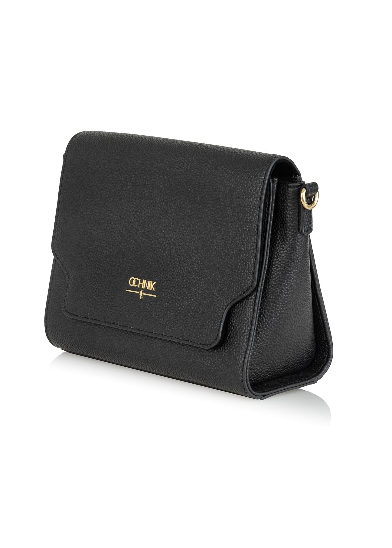 Women's black imitation leather postbag TOREC-0899-99(W24)-02