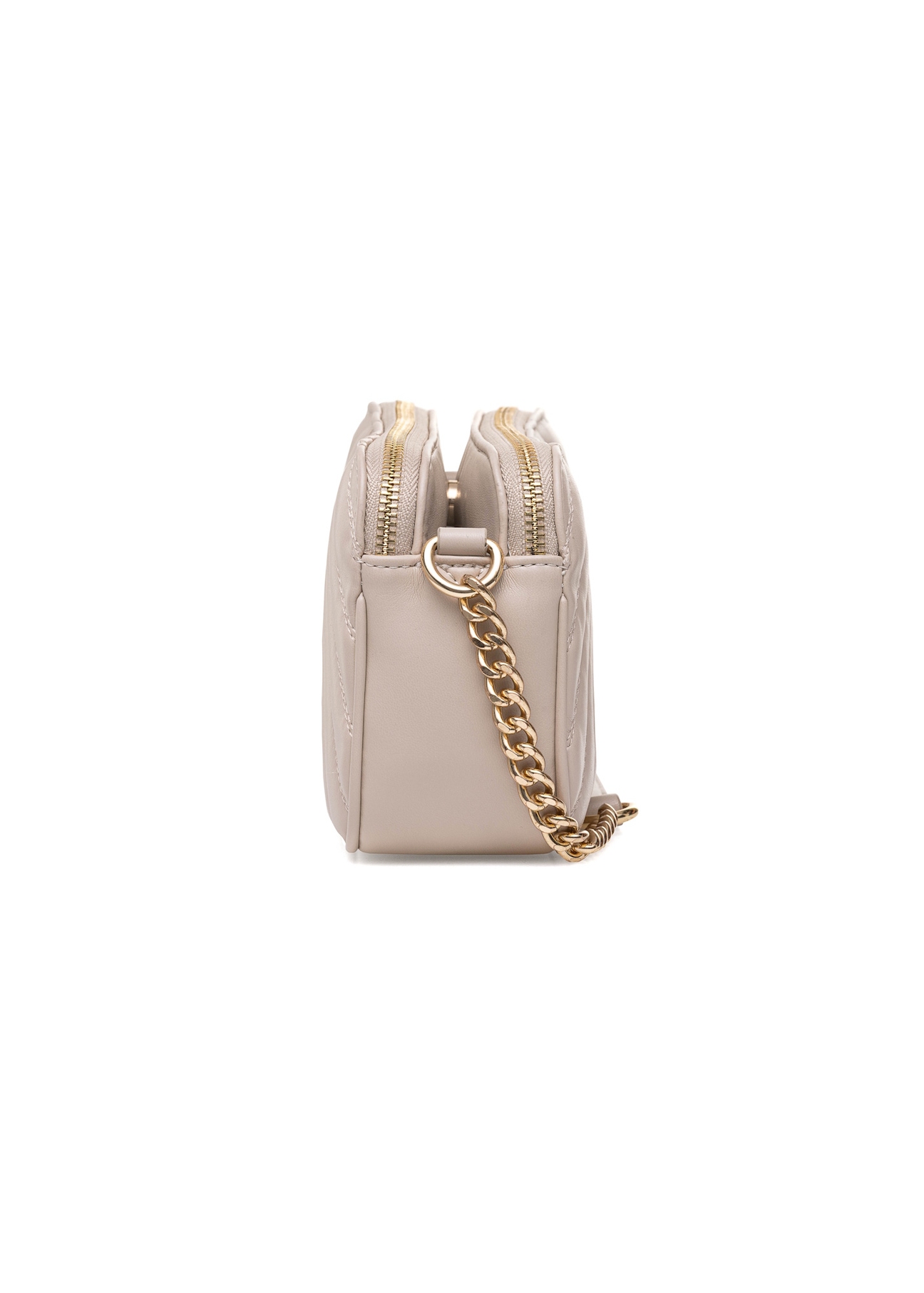 Small cream women's handbag TOREC-1051-12(Z25), side view of the product on a white background.