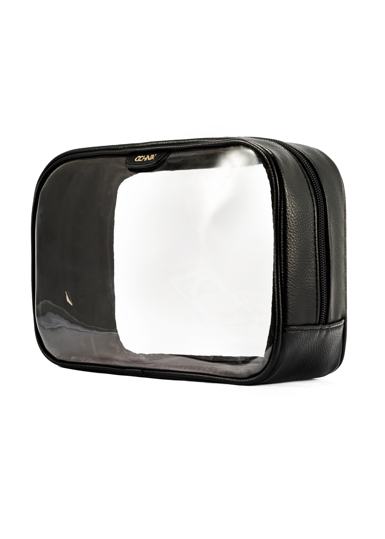 Large two-piece women's cosmetic bag TOREC-0874A-99(Z25), diagonal product view without cosmetic bag on white background.
