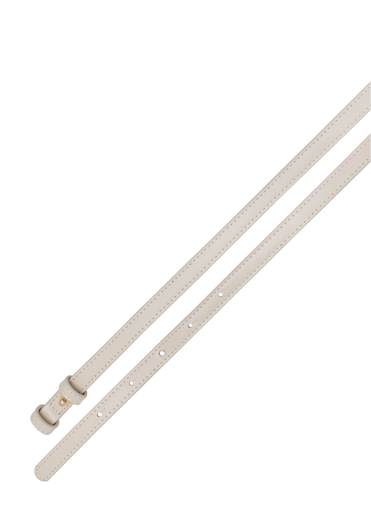 Cream semi-circular women's messenger bag TOREC-1127-0B(W26), view of the product strap on a white background.