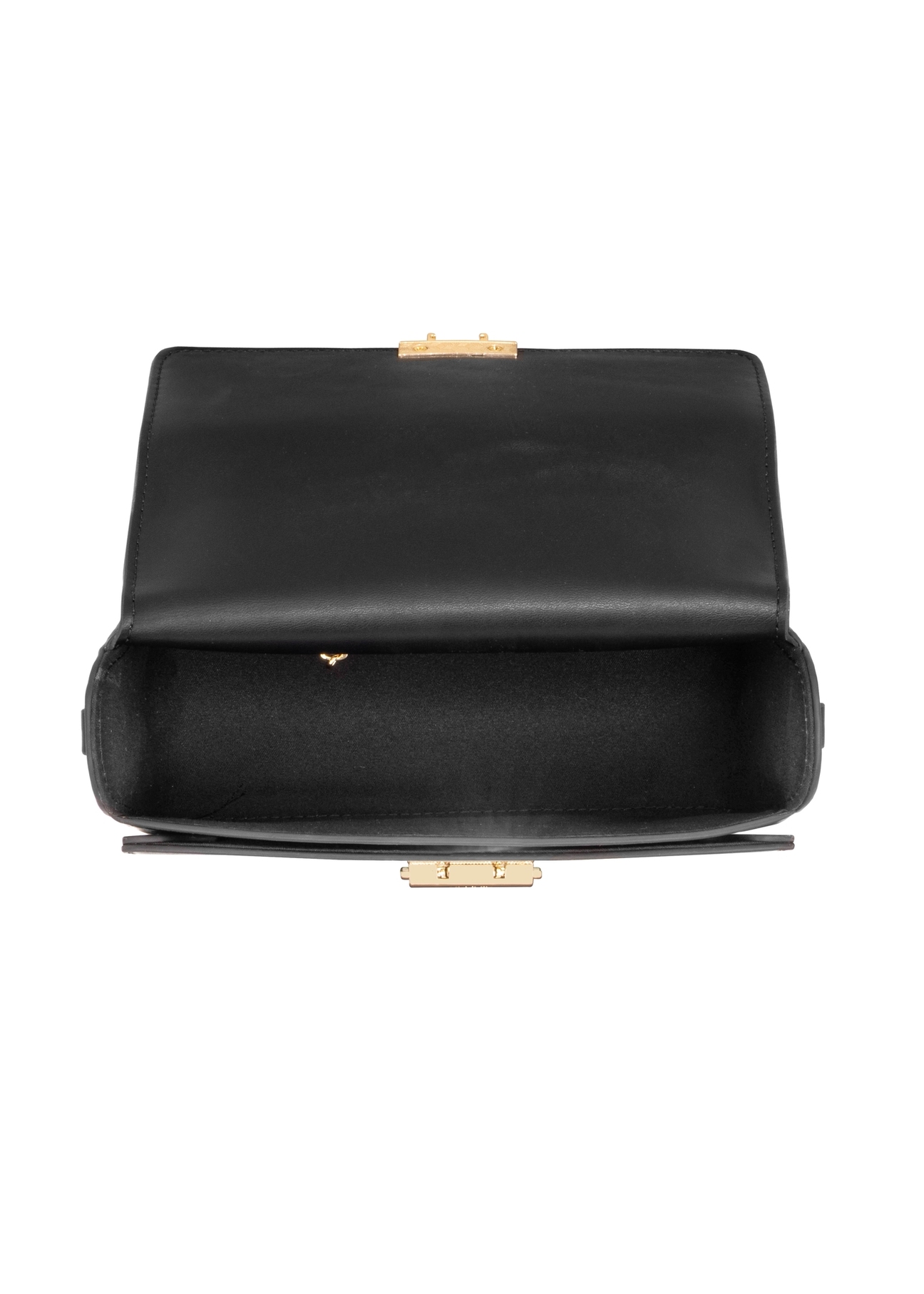 Small black monogrammed trunk bag TOREC-1292-9P(Z26), product view from above on a white background.