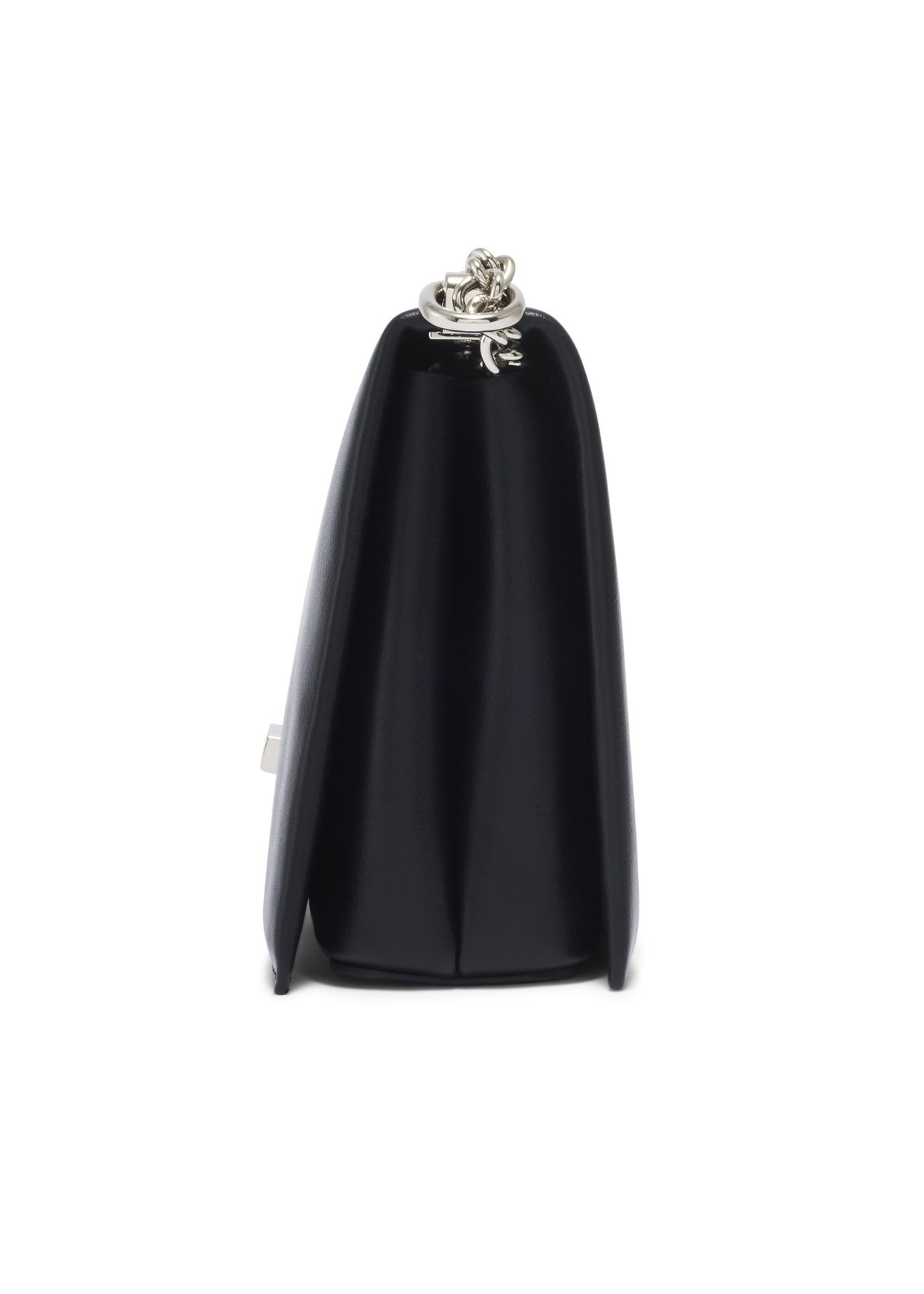 Black small women's handbag TOREC-1282-99(Z26). Side view on a white background.