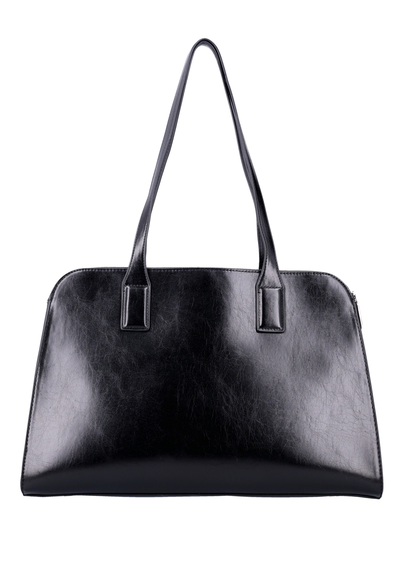 Large black handbag TOREC-1323-99(Z26), product view from the back on a white background.
