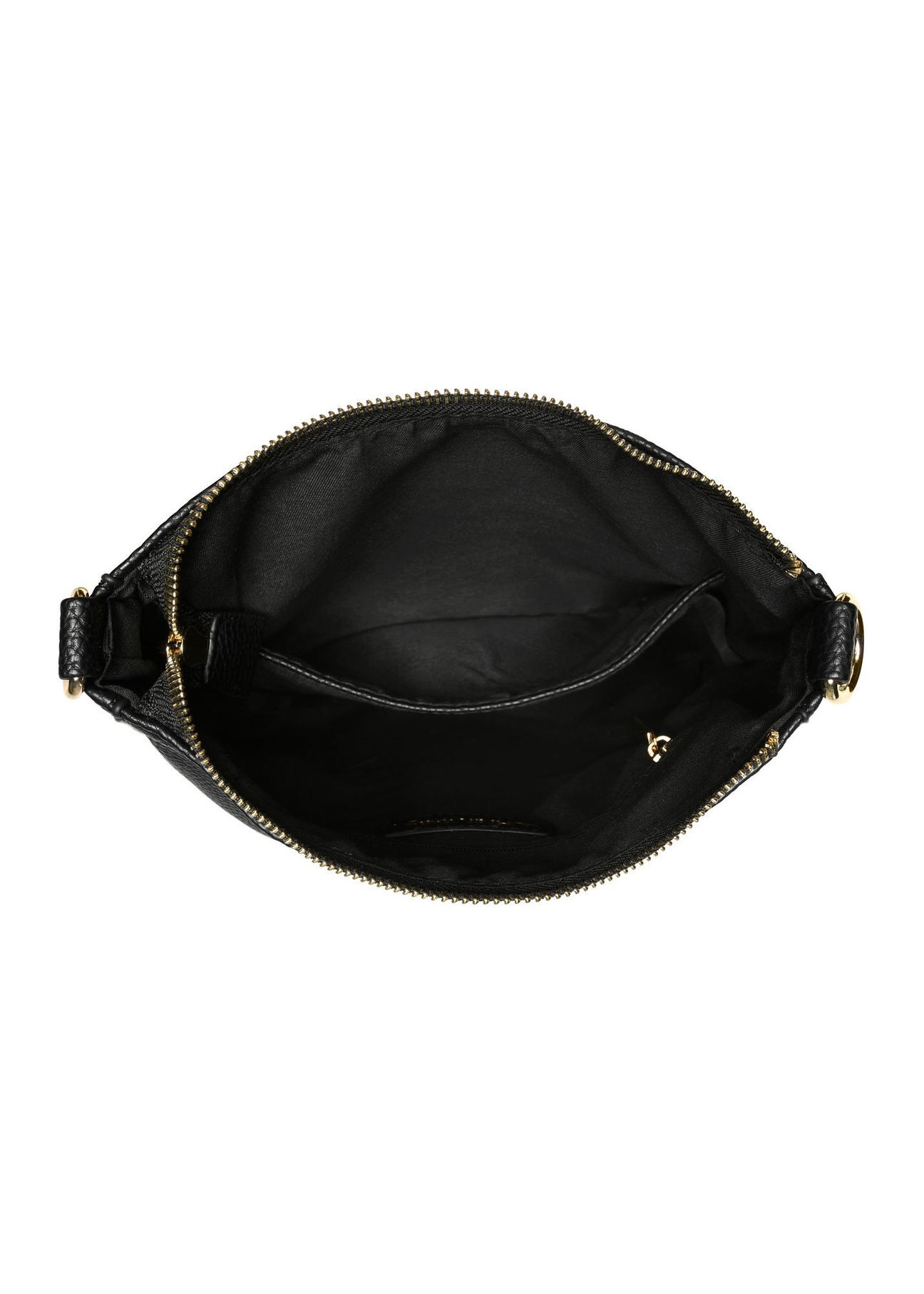 Black women's shoulder bag TOREC-0708B-99(Z25) - product view from above on white background.