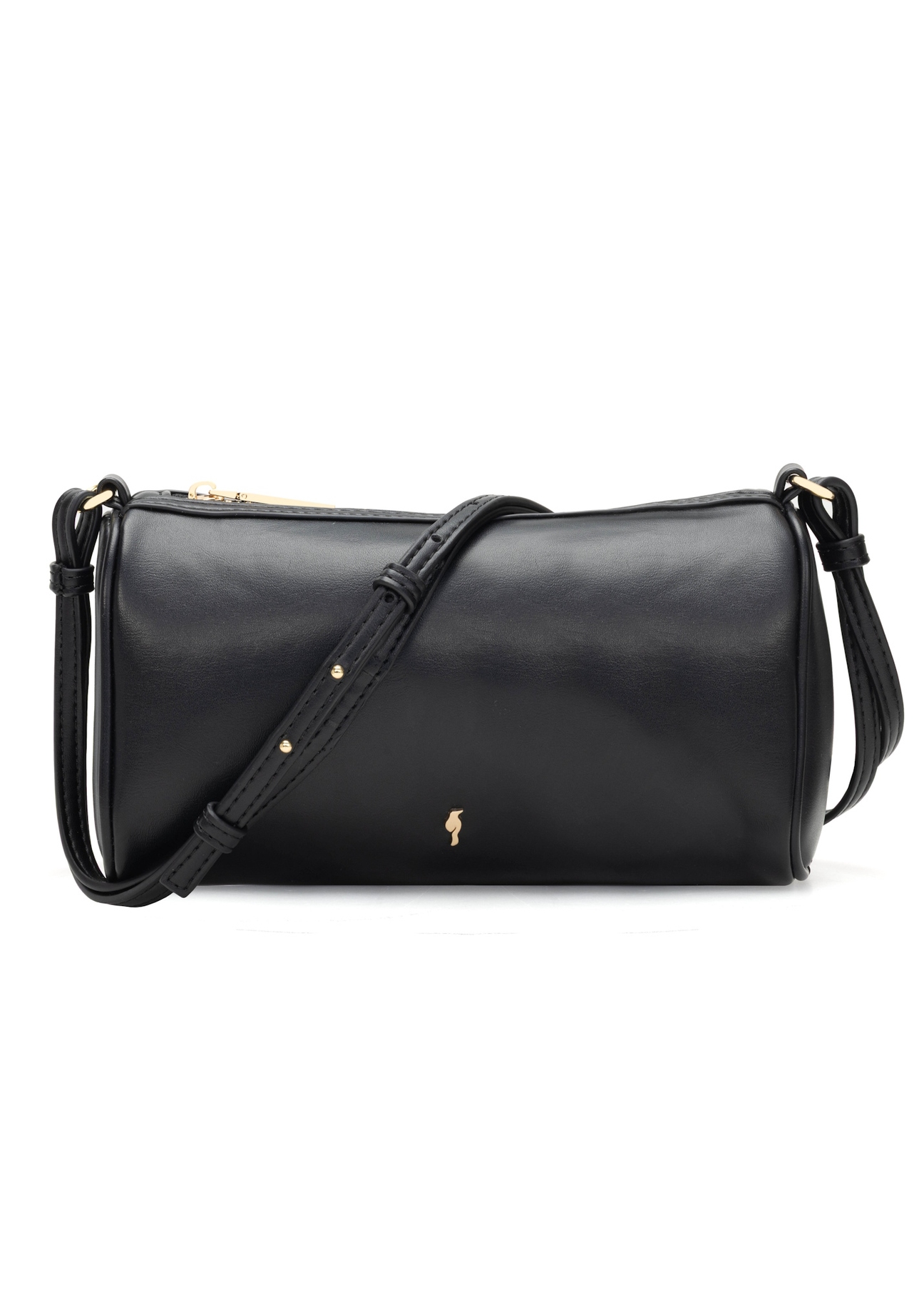 Black small oblong women's handbag TOREC-1176-99(W26), front product view on white background.