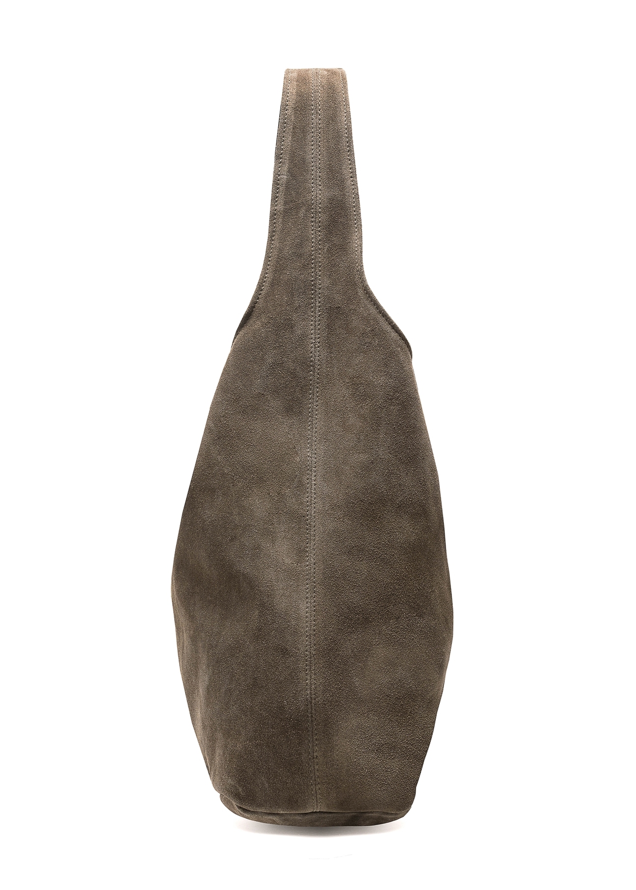 Women's suede shopper bag khaki TORES-1177-57(Z25)