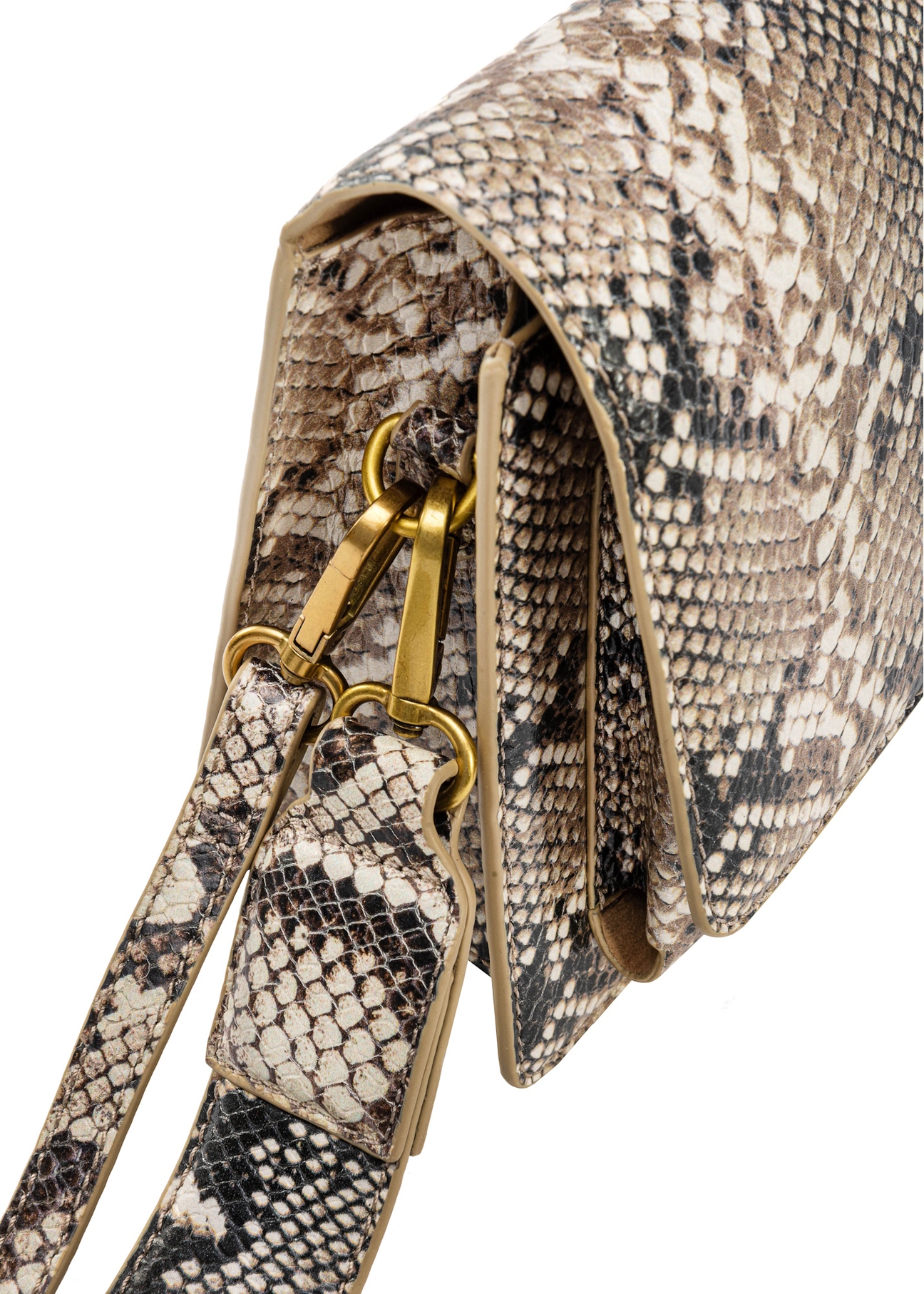 Women's leather handbag with animal motif TORES-1165-86(Z25), close-up of the product detail on a white background.