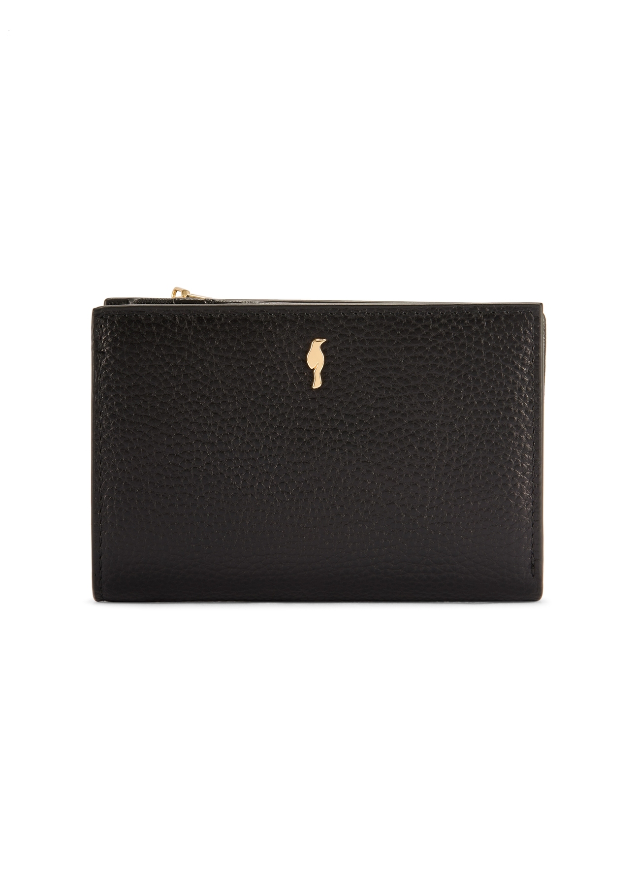 Medium black women's wallet with RFID protection PORES-0823RFID-99(Z25), front product view on white background.