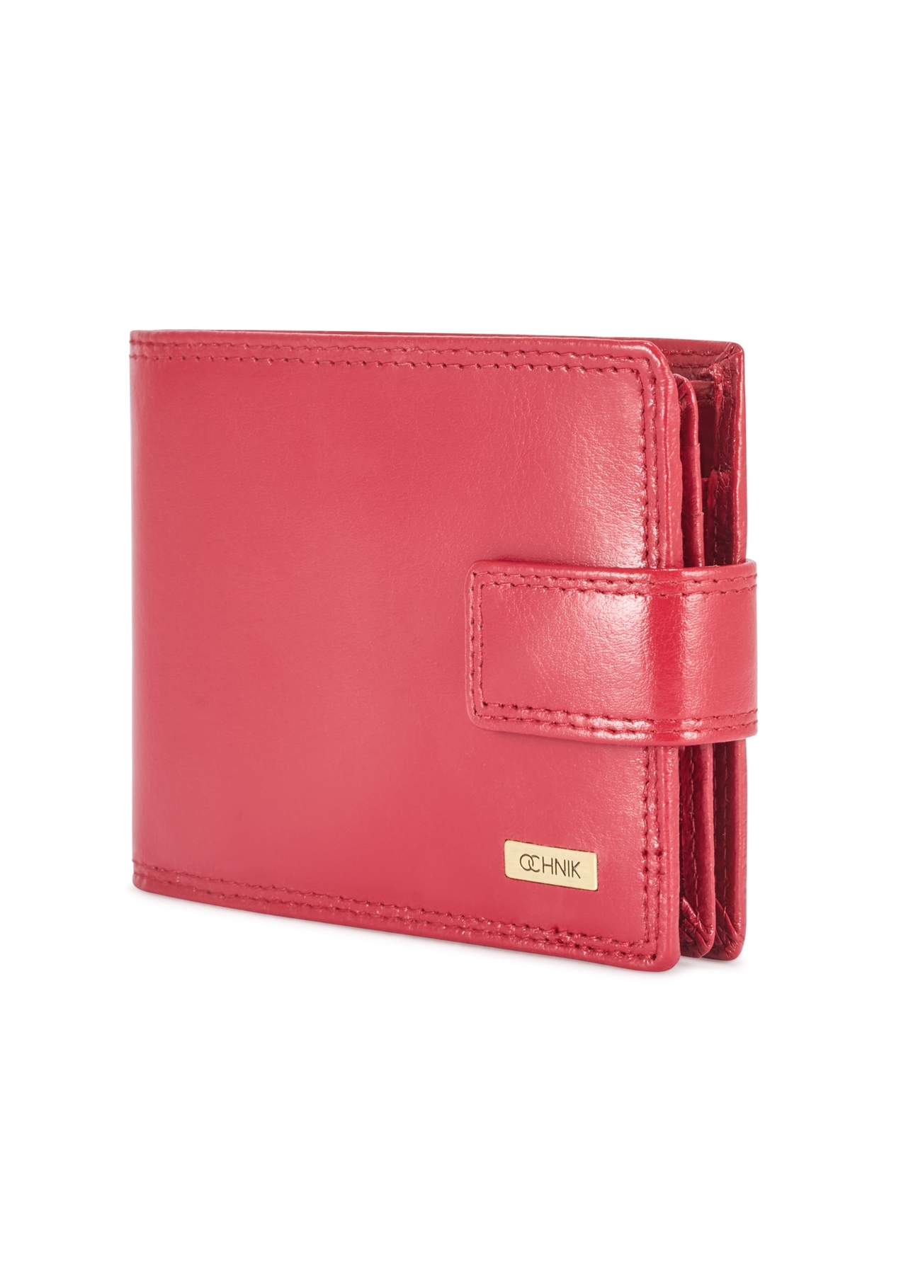 Red men's wallet SL-134-41(KS), diagonal product view on white background.