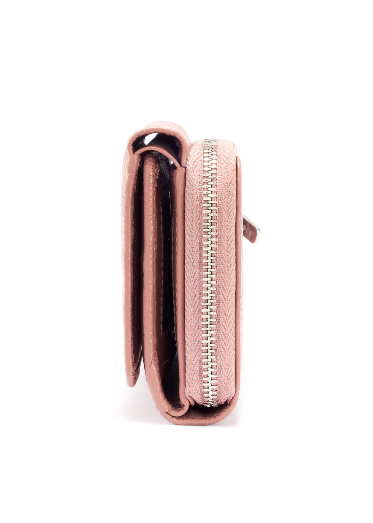 Pink leather medium women's wallet PORES-0801F-31(W25)