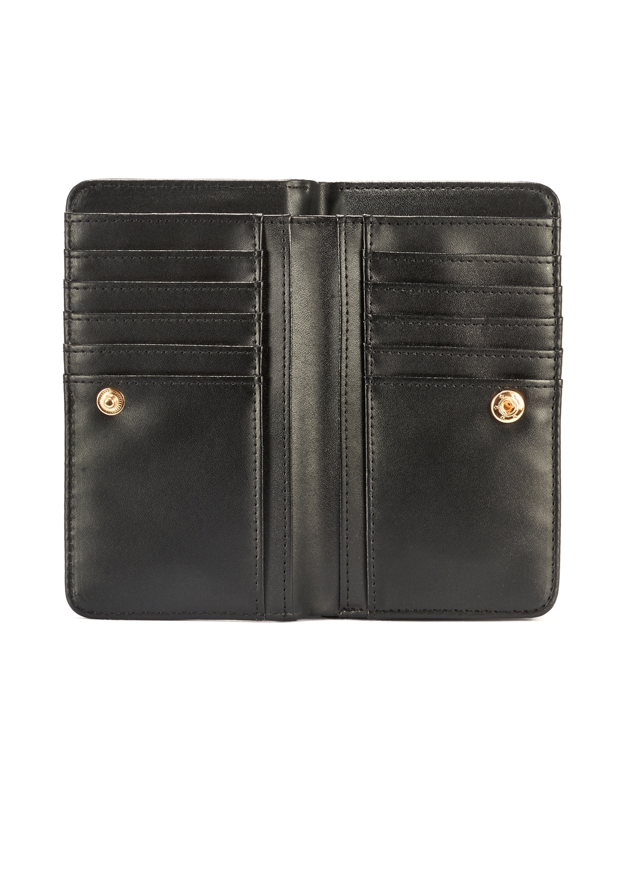 Black women's wallet with logo POREC-0362A-99(W25)