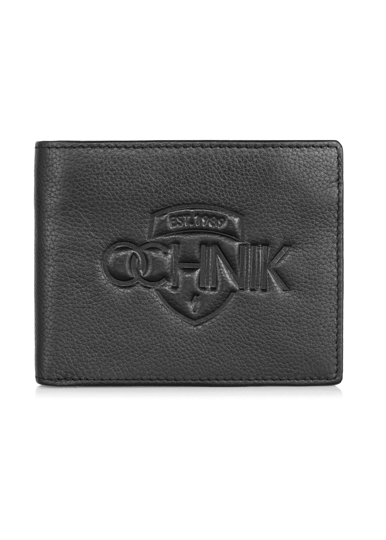 Men's leather wallet with embossing PORMS-0514A-99(W23)-01