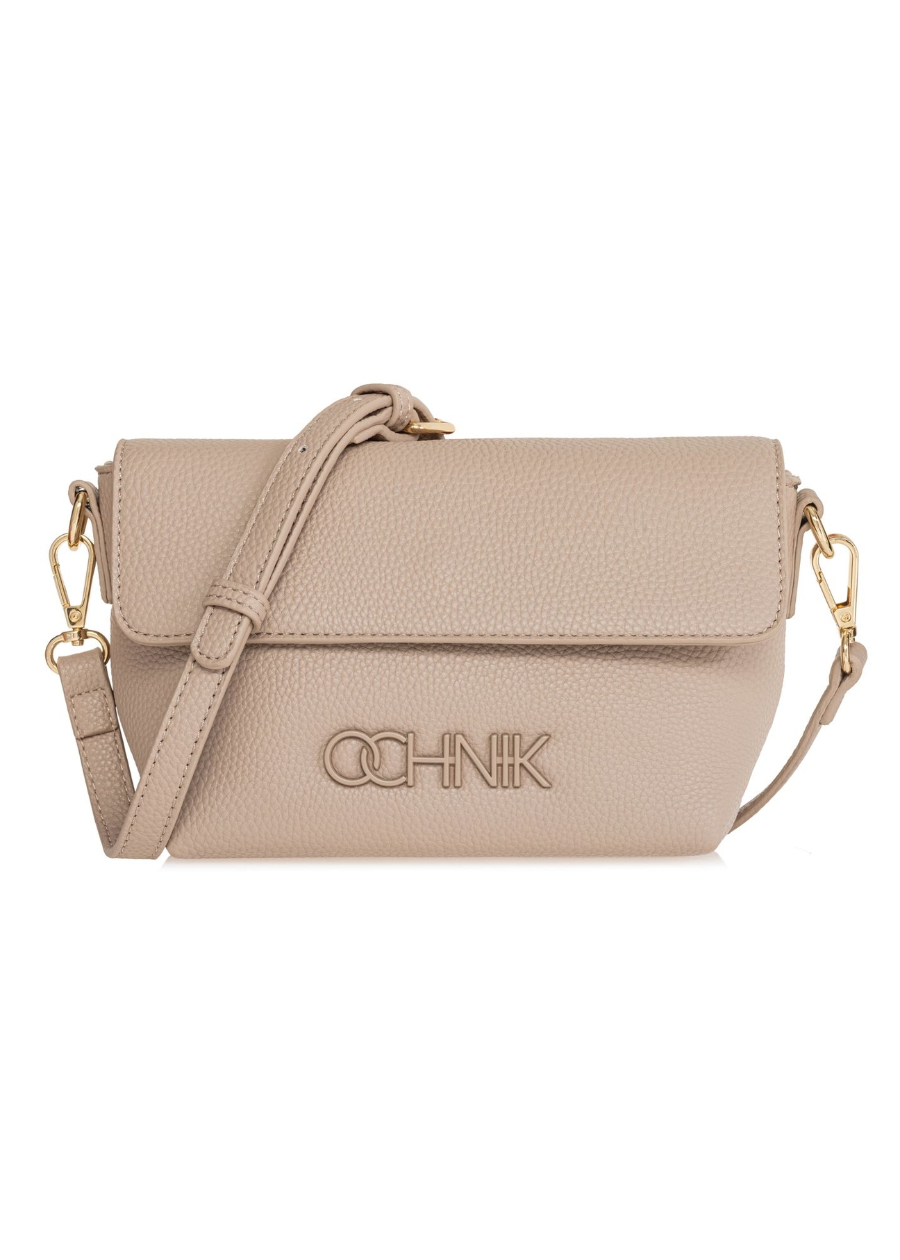 Light beige small women's handbag with logo TOREC-0916A-81(W25)