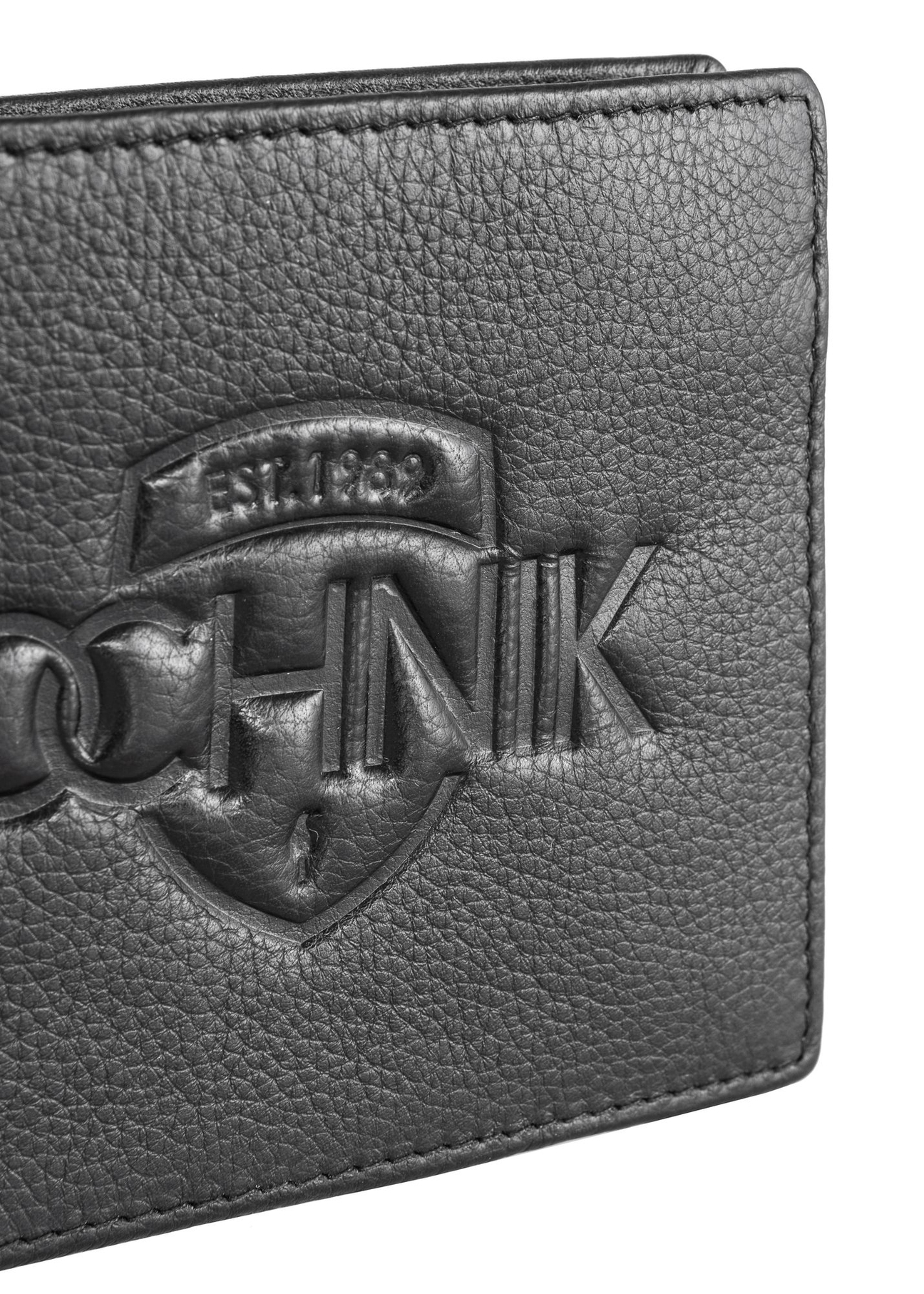 Men's leather wallet with embossing PORMS-0514A-99(W23)-06