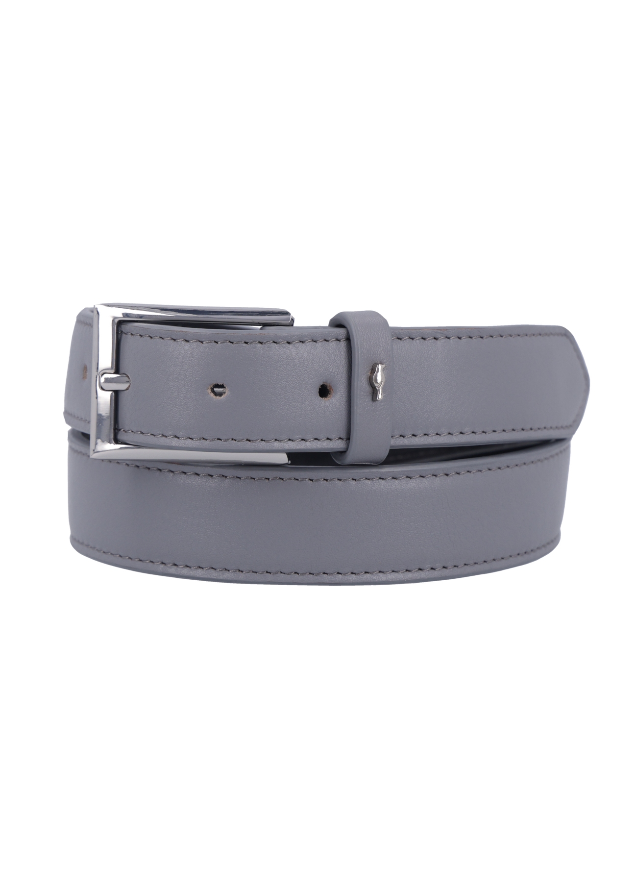 Graphite women's leather belt PASDS-0346-9D(Z26), front product view on white background.