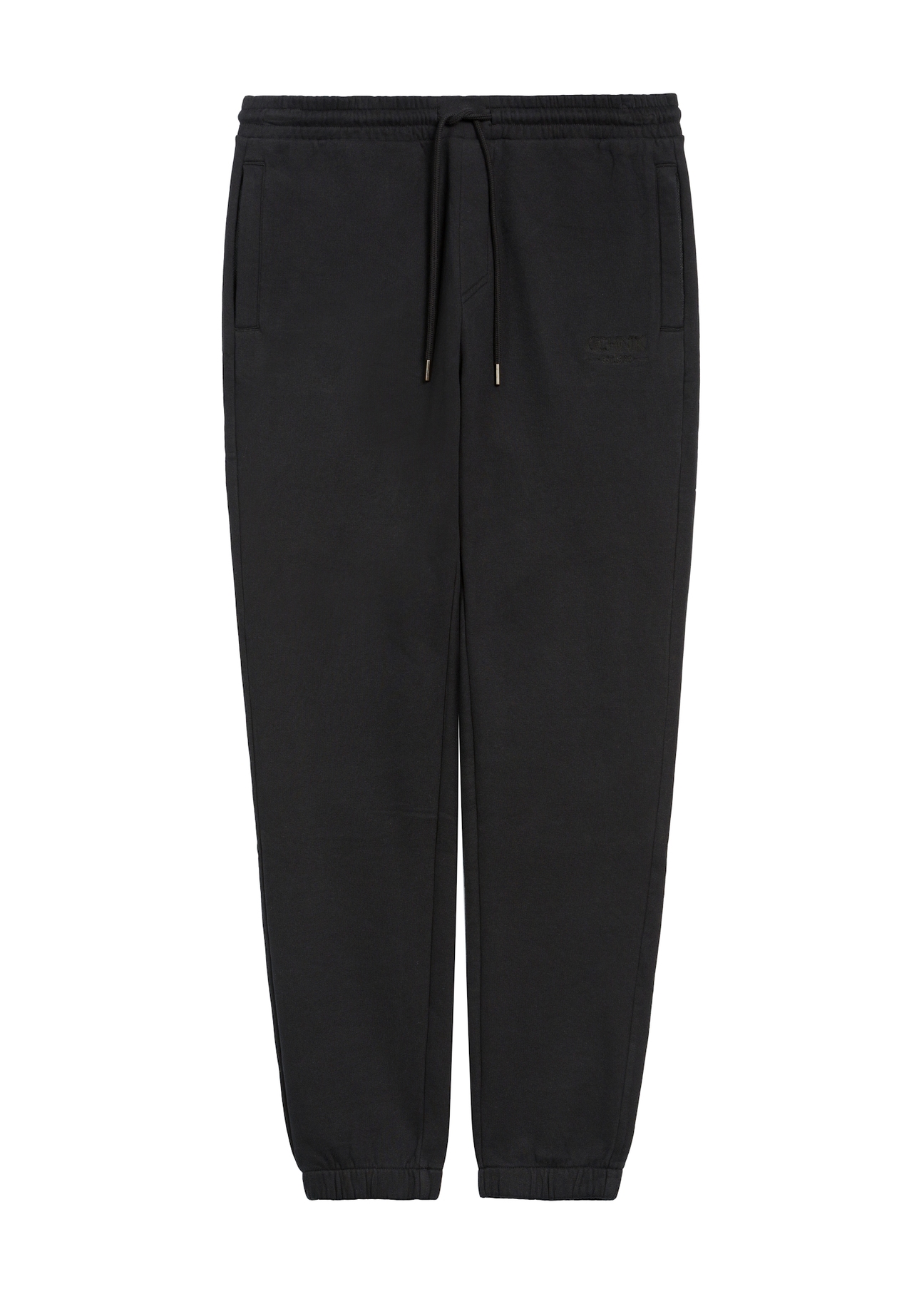 Men's black sweatpants SPOMT-0101-99(Z25), product view from the front on a white background.