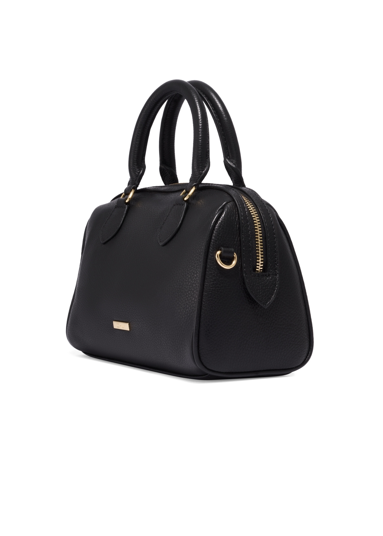 Black leather women's handbag TORES-1381-99(Z26), diagonal product view on a white background.
