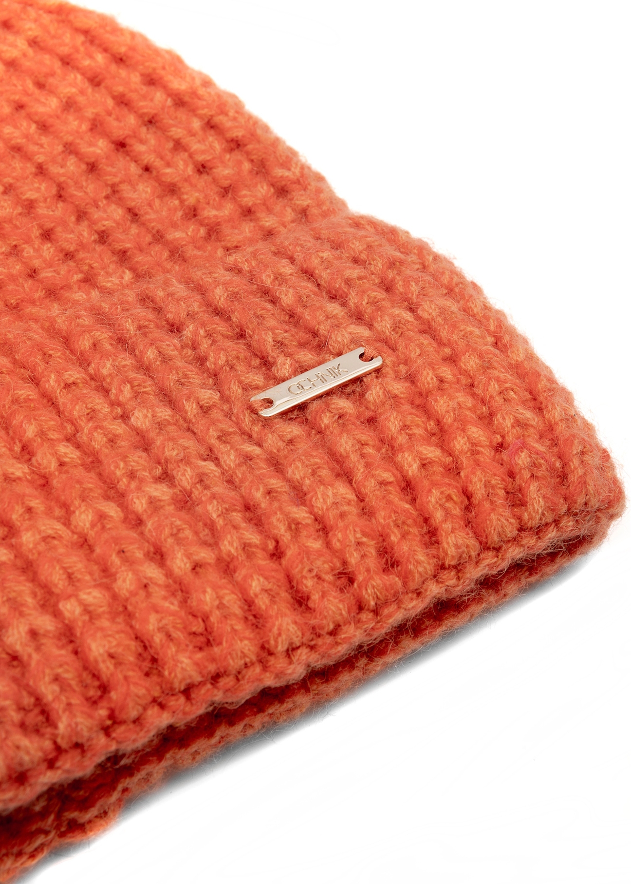 Orange women's hat CZADT-0204-30(Z25), close-up of the product detail on a white background.