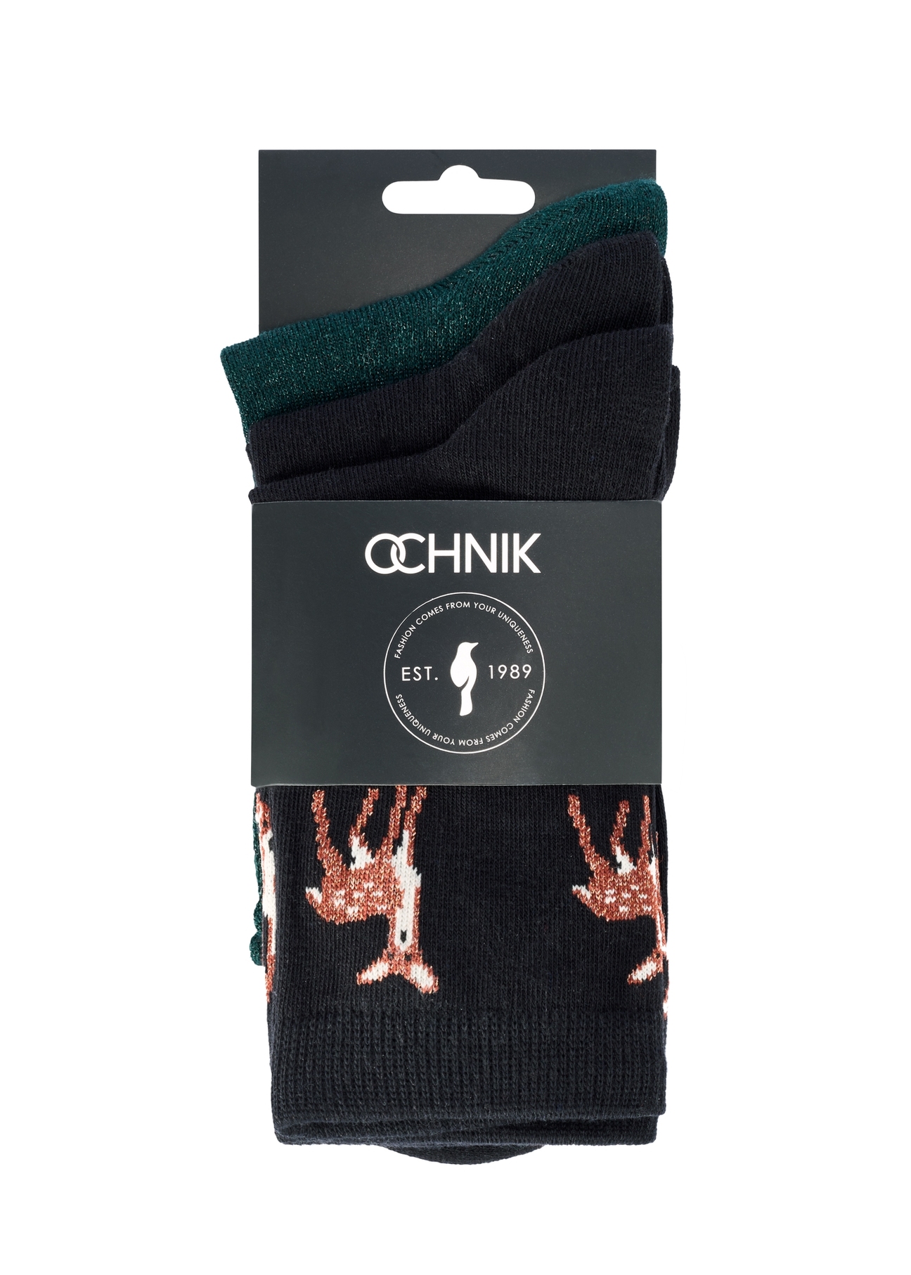 Set of women's long socks ZESDT-0036-15(Z25), view of the product in the packaging on a white background.