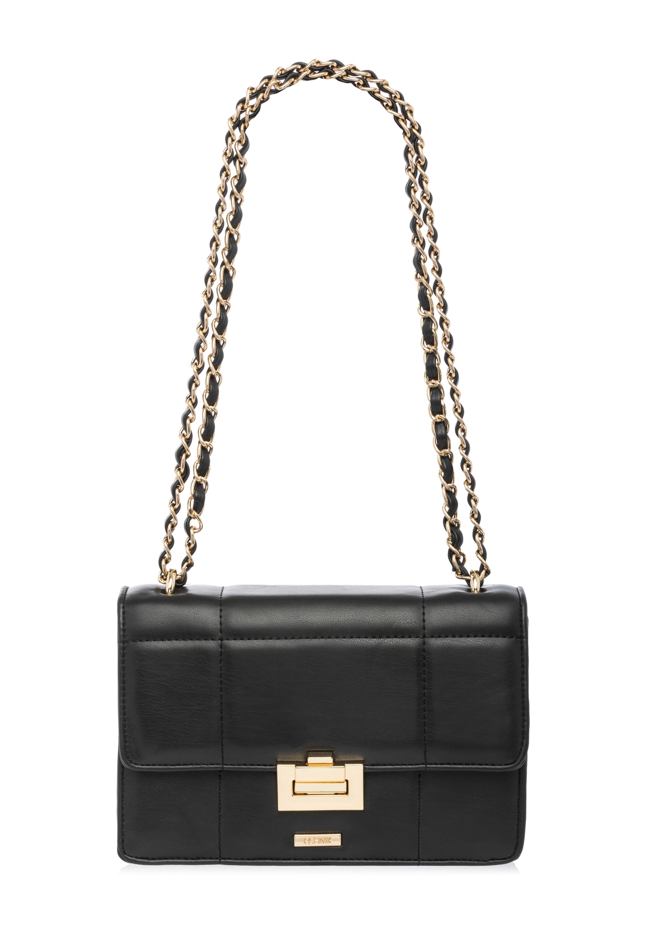 Small women's handbag in black TOREC-1186-99(W26) - front product view, on a white background.