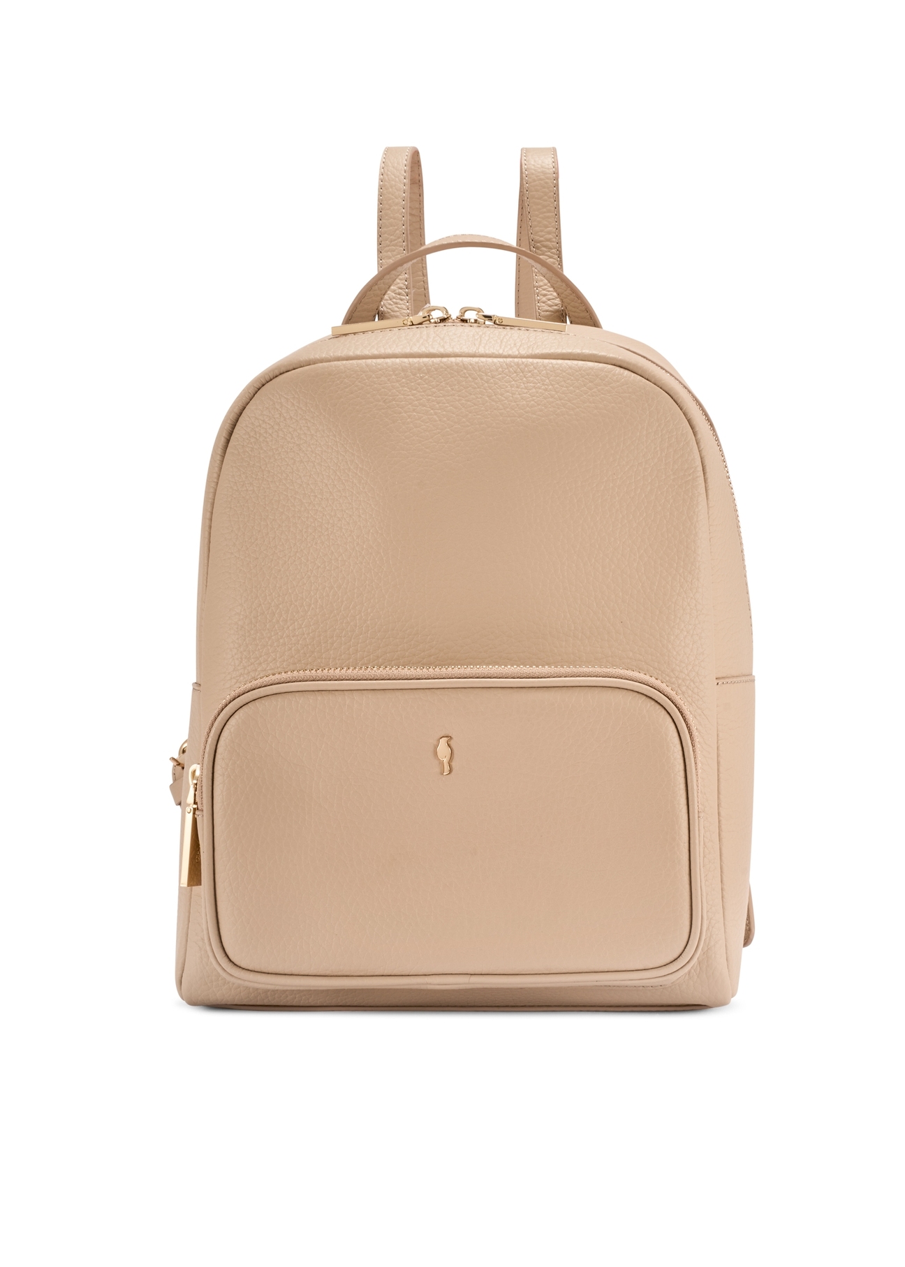 Beige leather women's backpack TORES-1072E-1B(W26)
