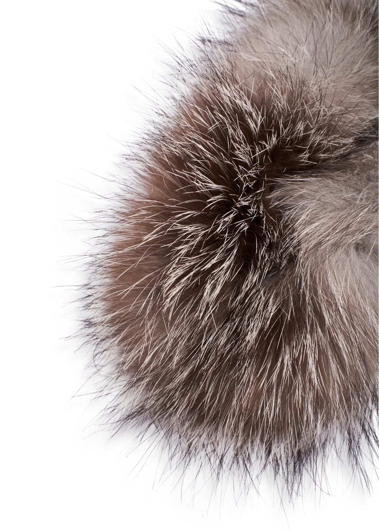 Women's scarf made of natural fur SZADF-0039-9B(Z26), close-up of the product material on a white background.