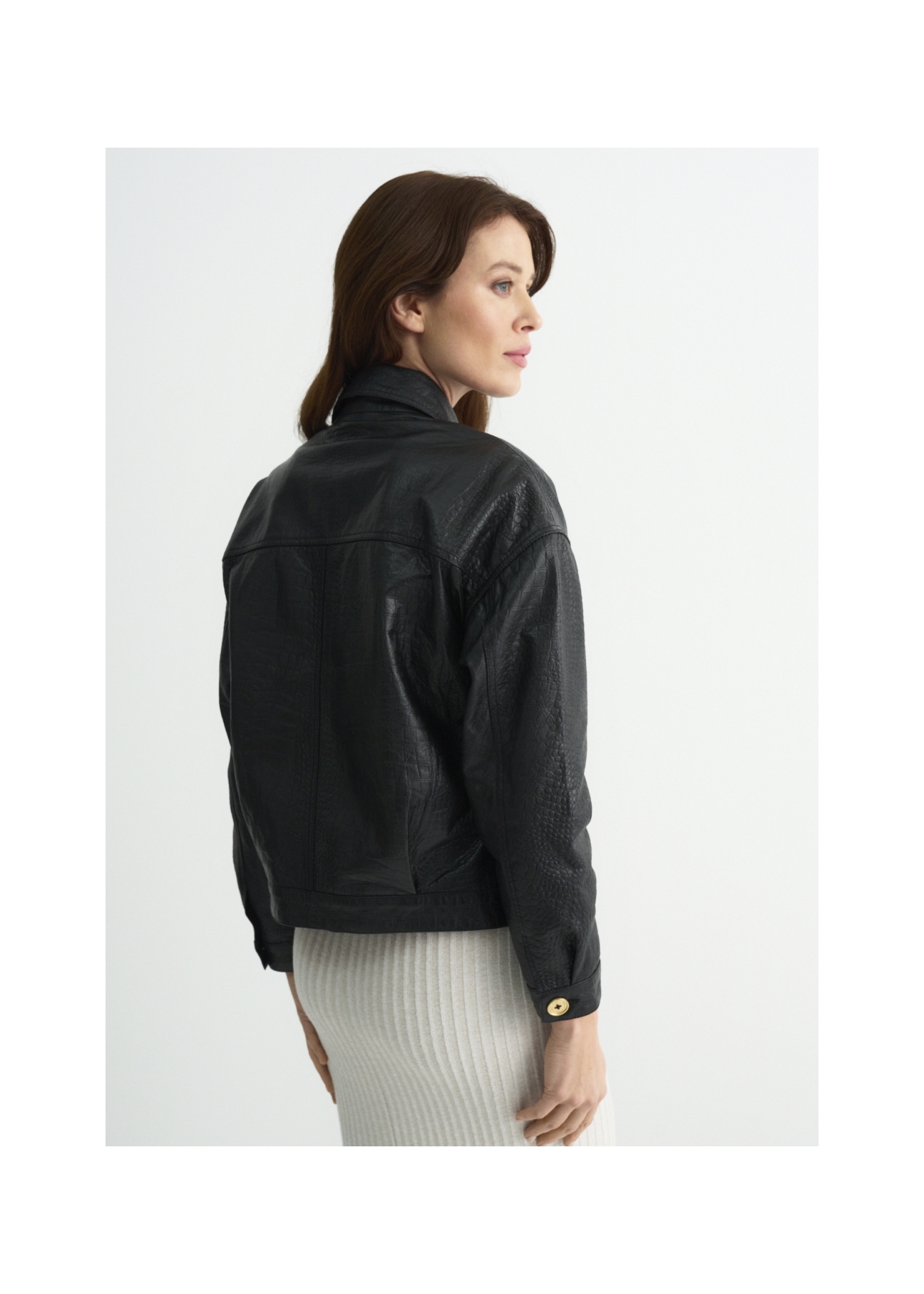 Women's leather transitional jacket KURDS-0302-1155(W22)-05