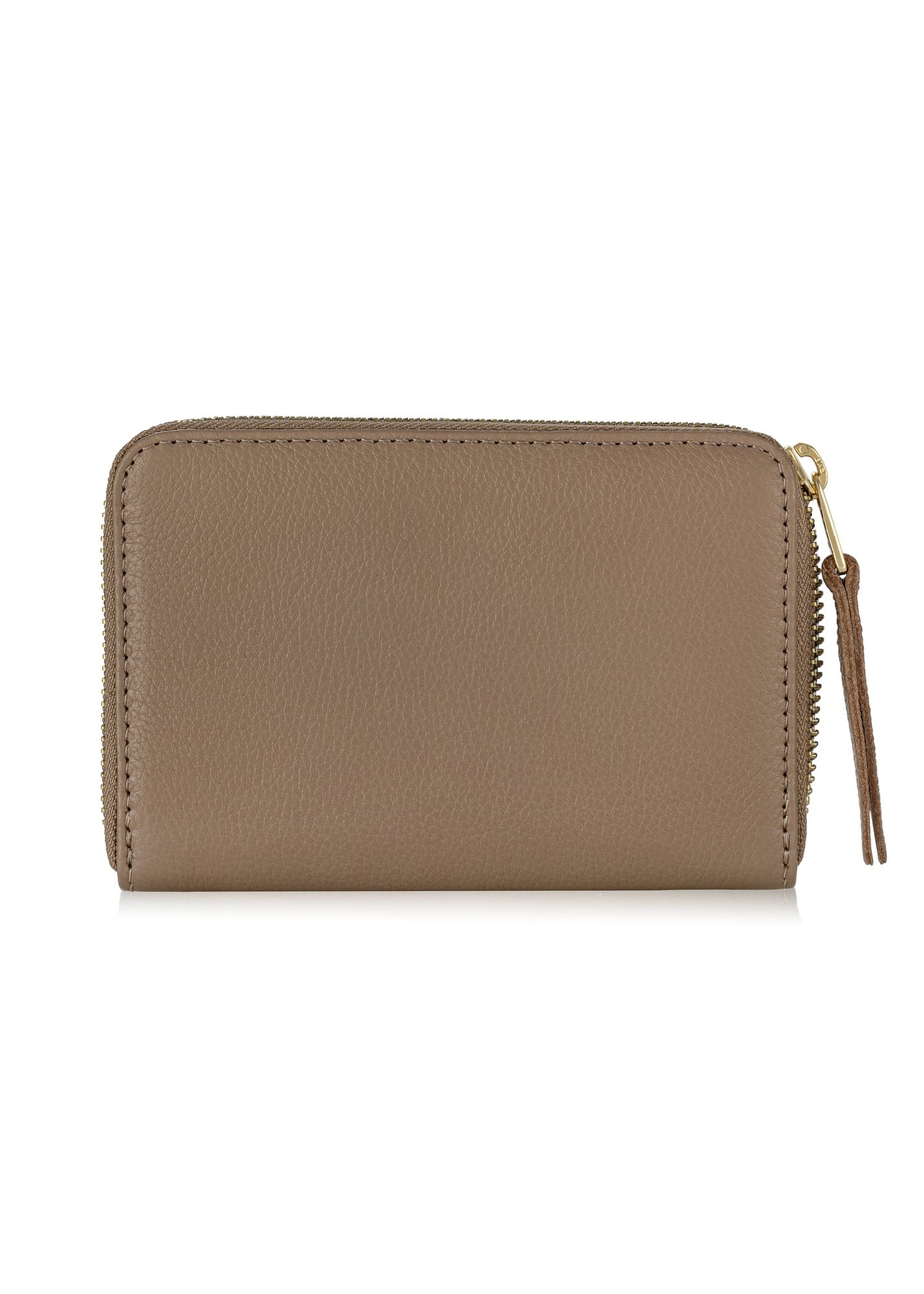 Women's beige leather wallet PORES-0812A-82(W24)-04