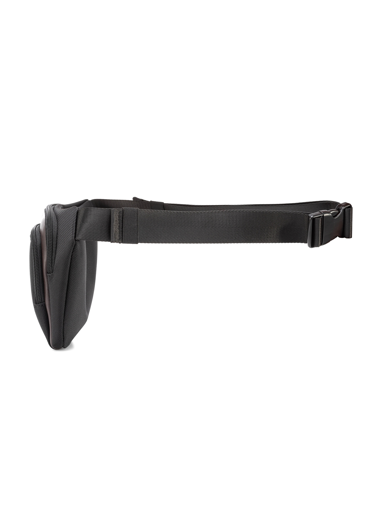 Black men's waist bag TORMN-0380-98(Z25), diagonal product view on a white background.