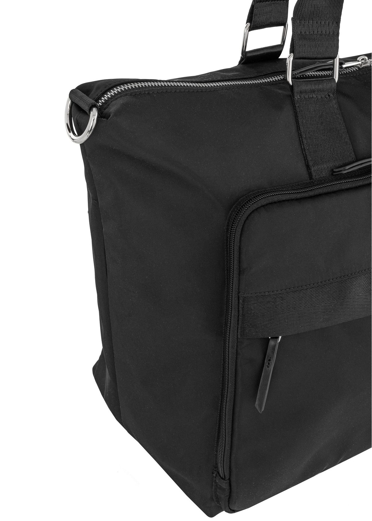 Large black unpadded women's bag TOREN-0274-99(W24)-06