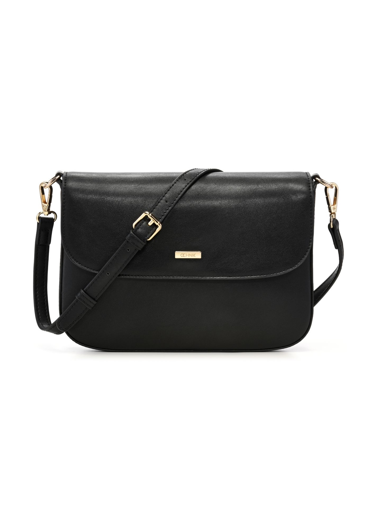 Black women's shoulder bag TOREC-1262-9F(Z26) - front product view, on white background.