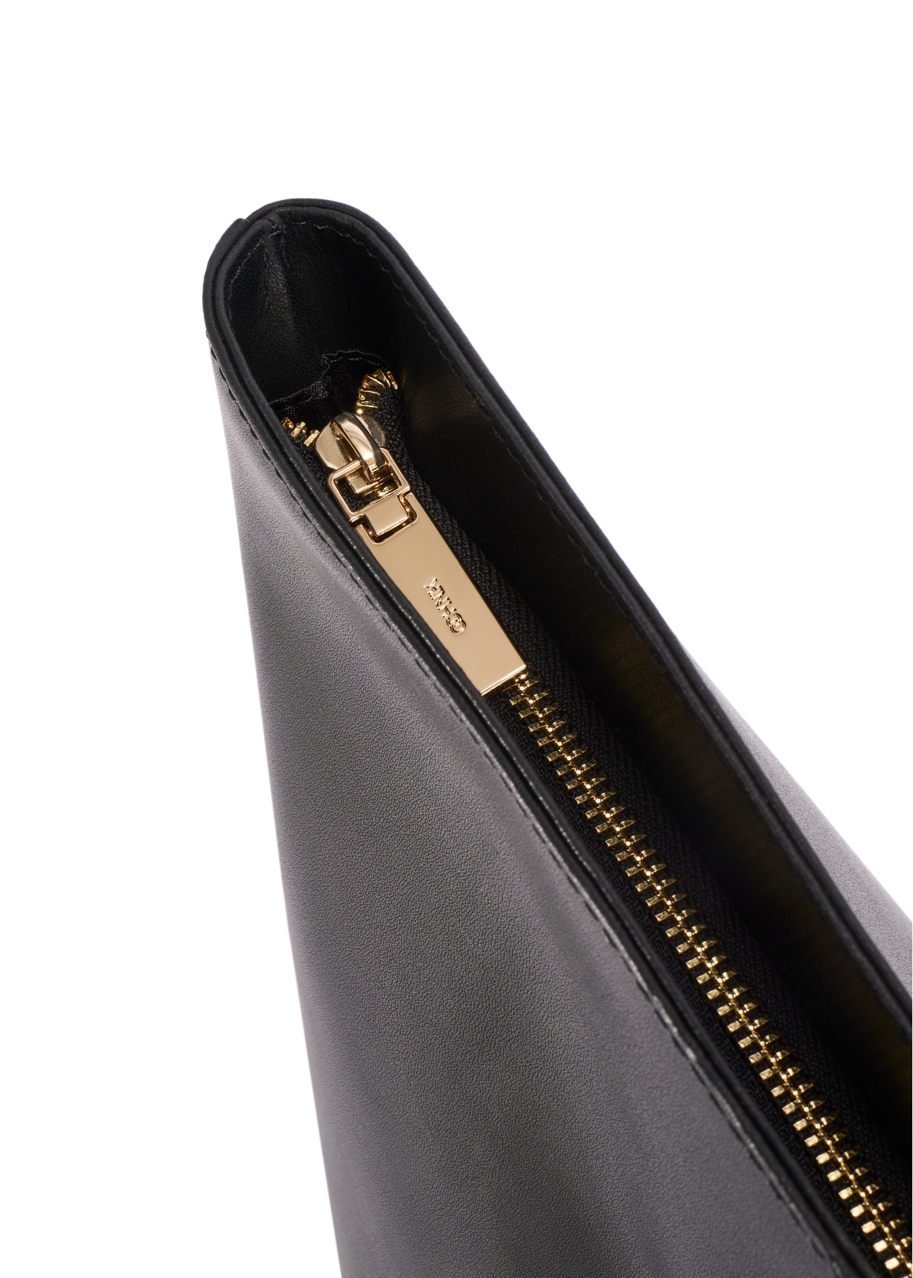 Large leather women's shopper handbag TORES-1258-99(W26) - close-up of detail, on white background.