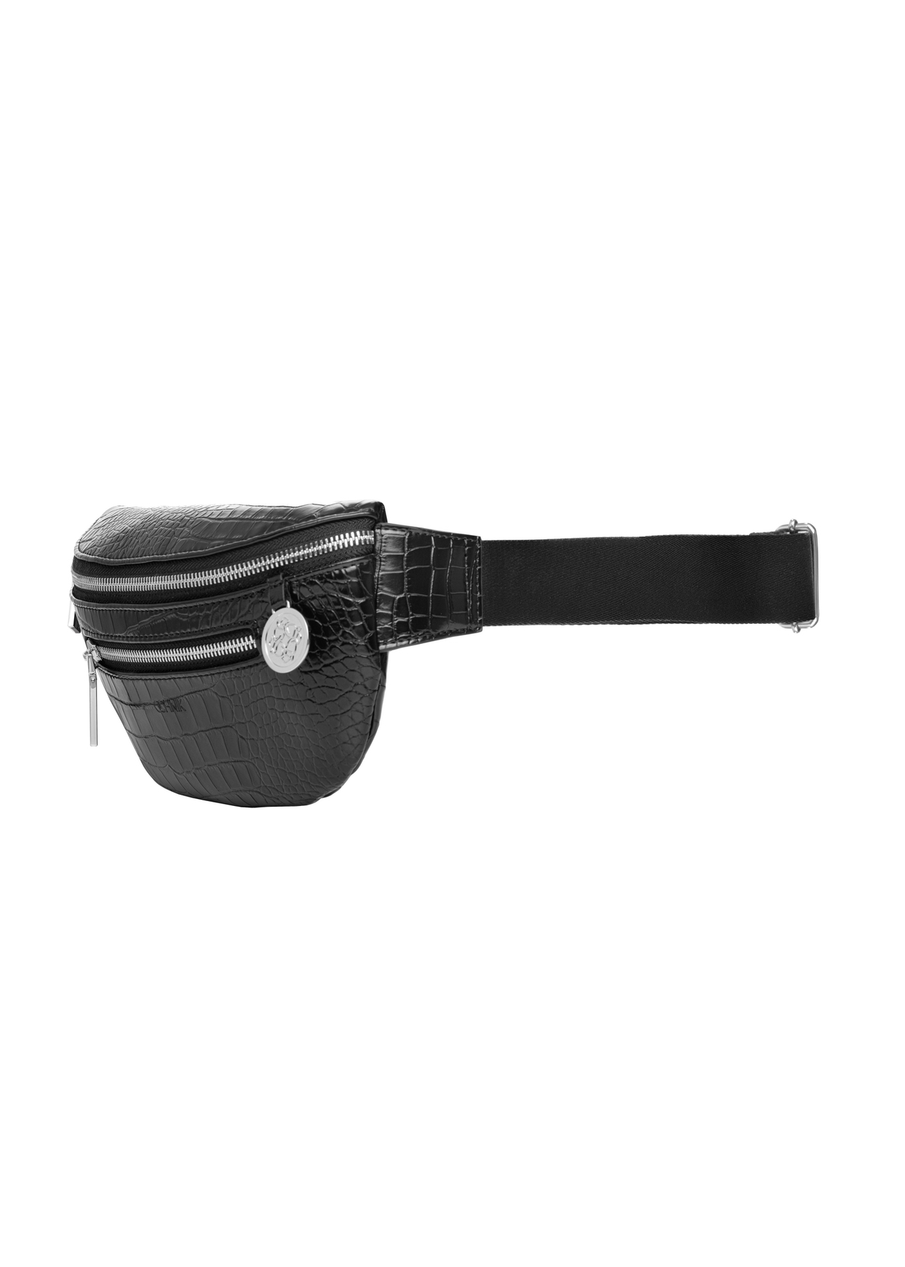 Black women's croco bag TOREC-1338-9G(Z26), diagonal product view on a white background.