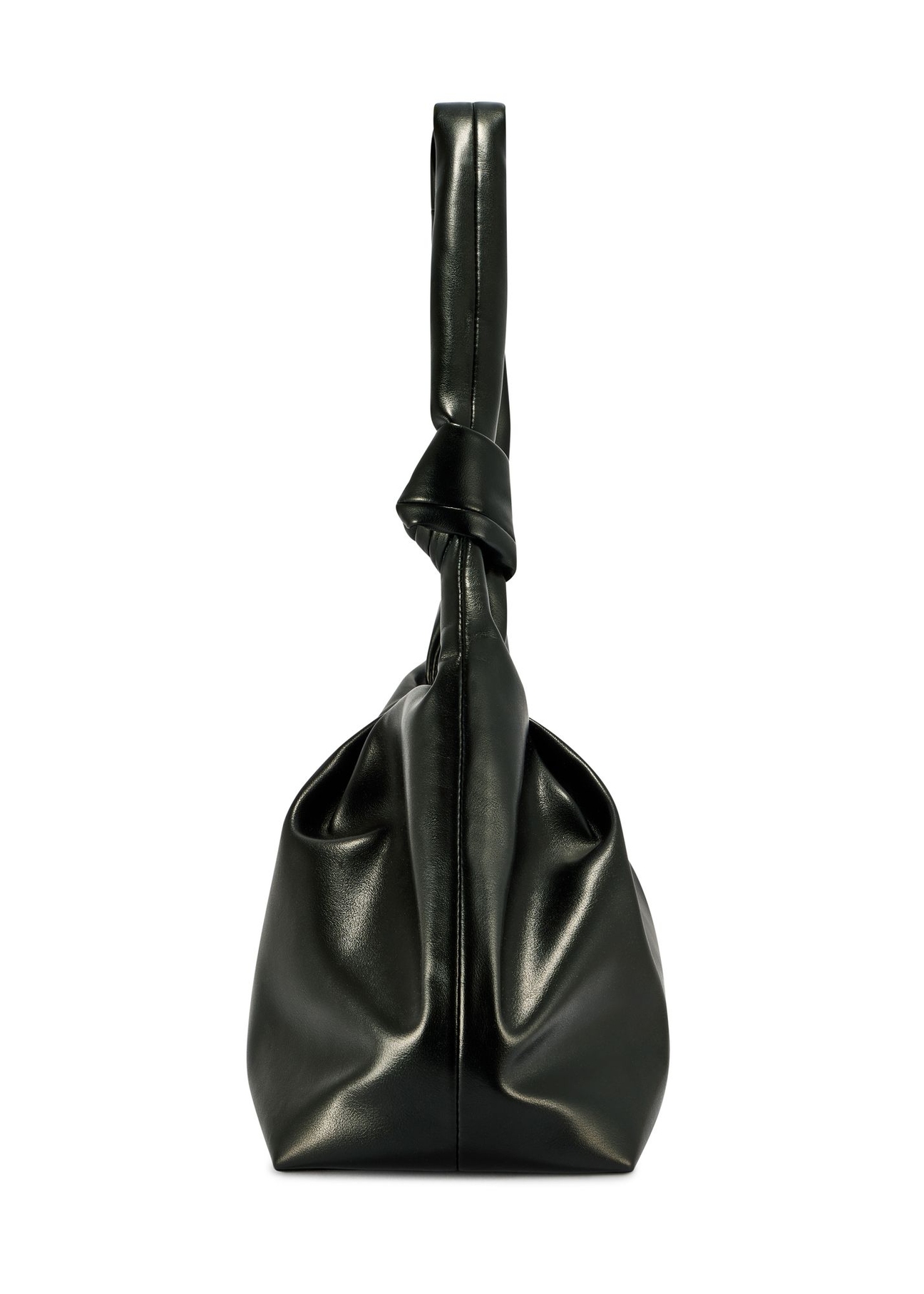 Black women's shoulder bag TOREC-1096-99(Z25) - side view of the product on a white background.