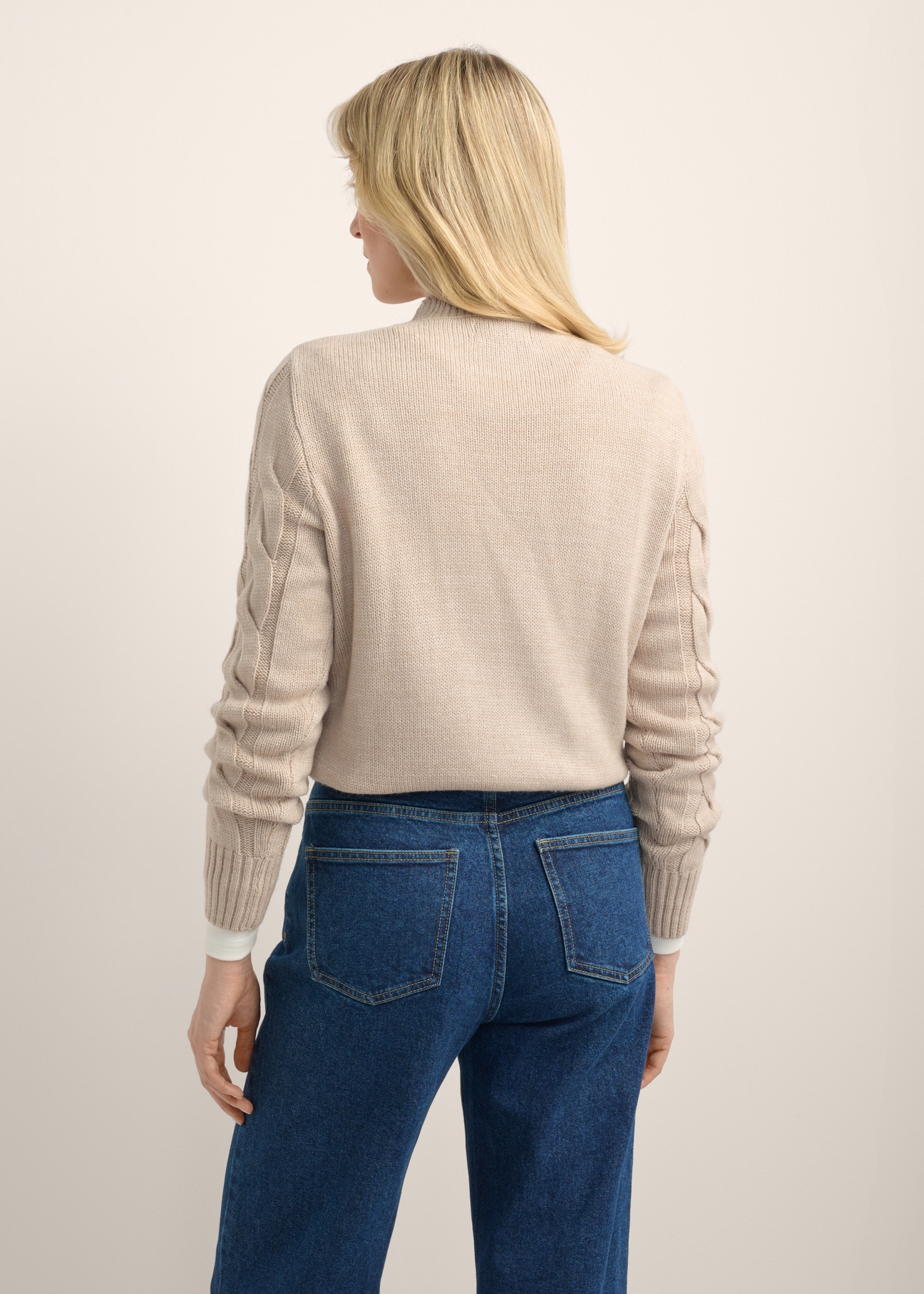 Women's sweater with decorative weave SWEDT-0210-1J(Z26)
