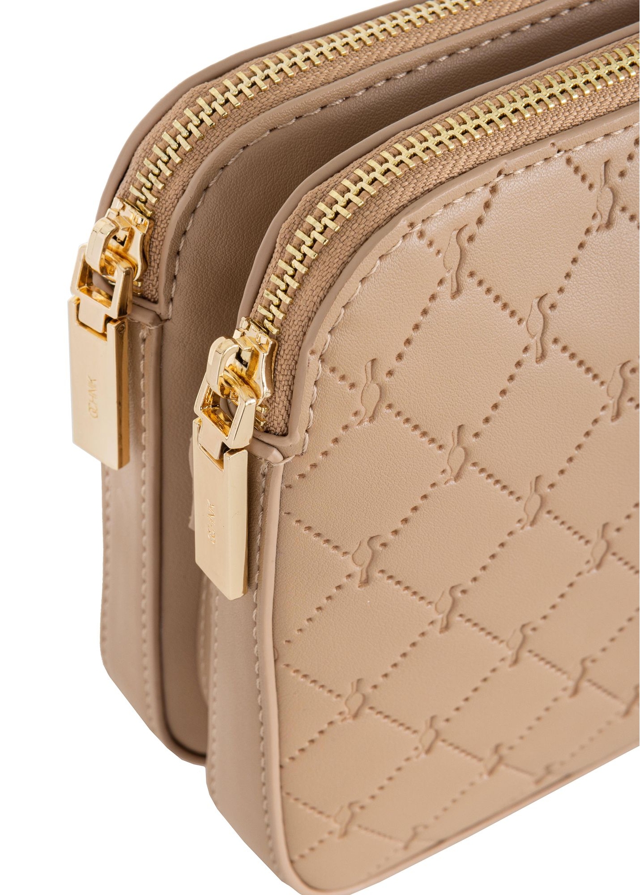 Beige women's handbag with monogram TOREC-0522B-82(Z23)-06