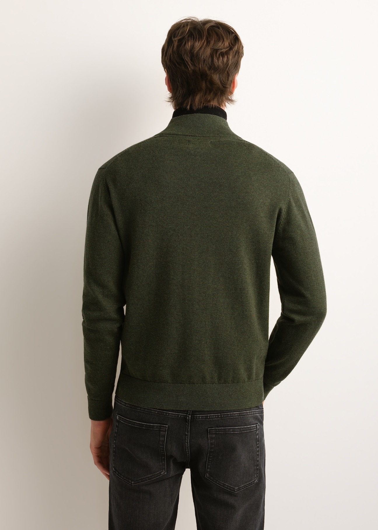 Green men's sweater SWEMT-0174-8B(Z26)