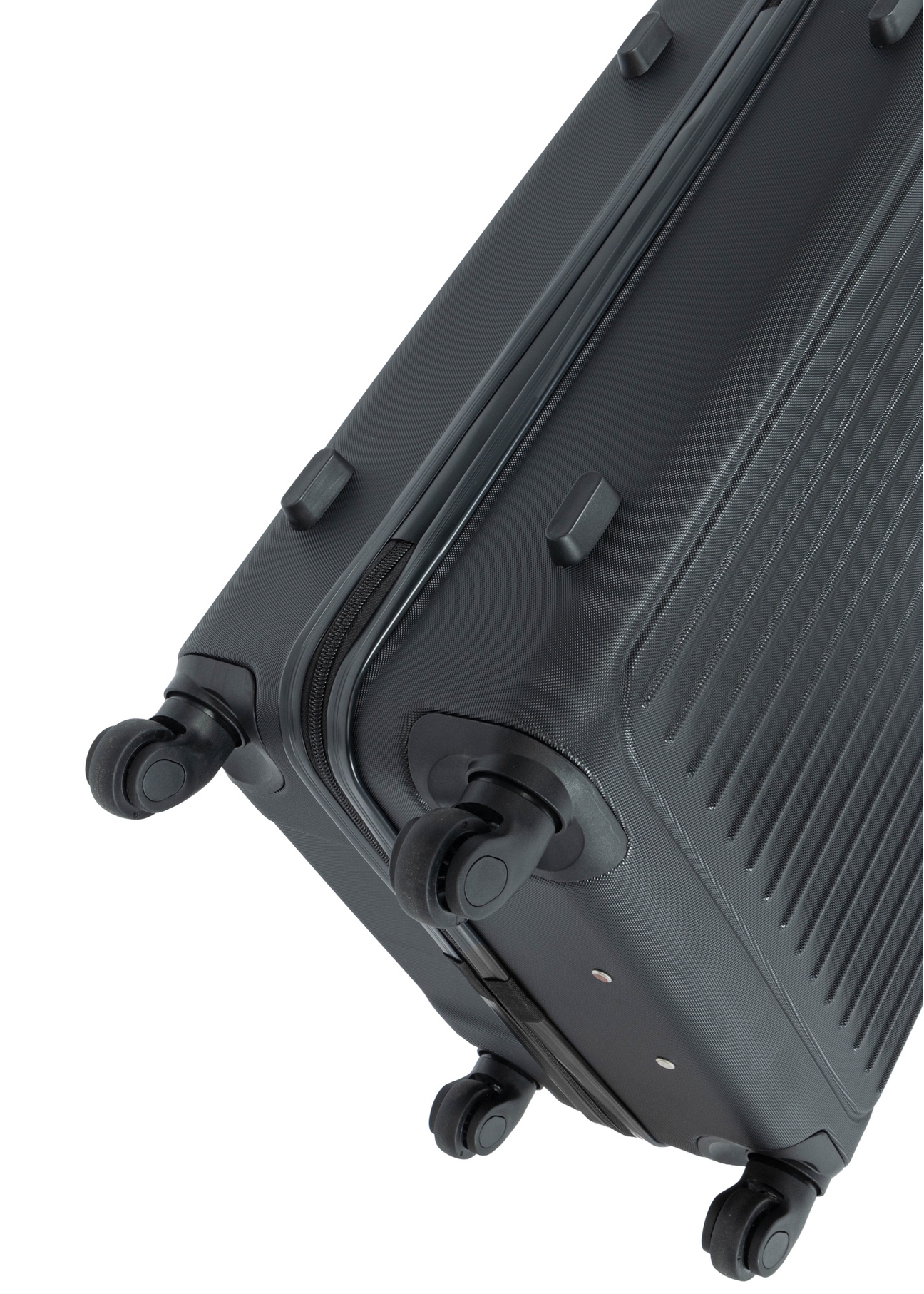 Cabin suitcase on wheels WALAB-0082-99-19(W26), view of the product wheels on a white background.