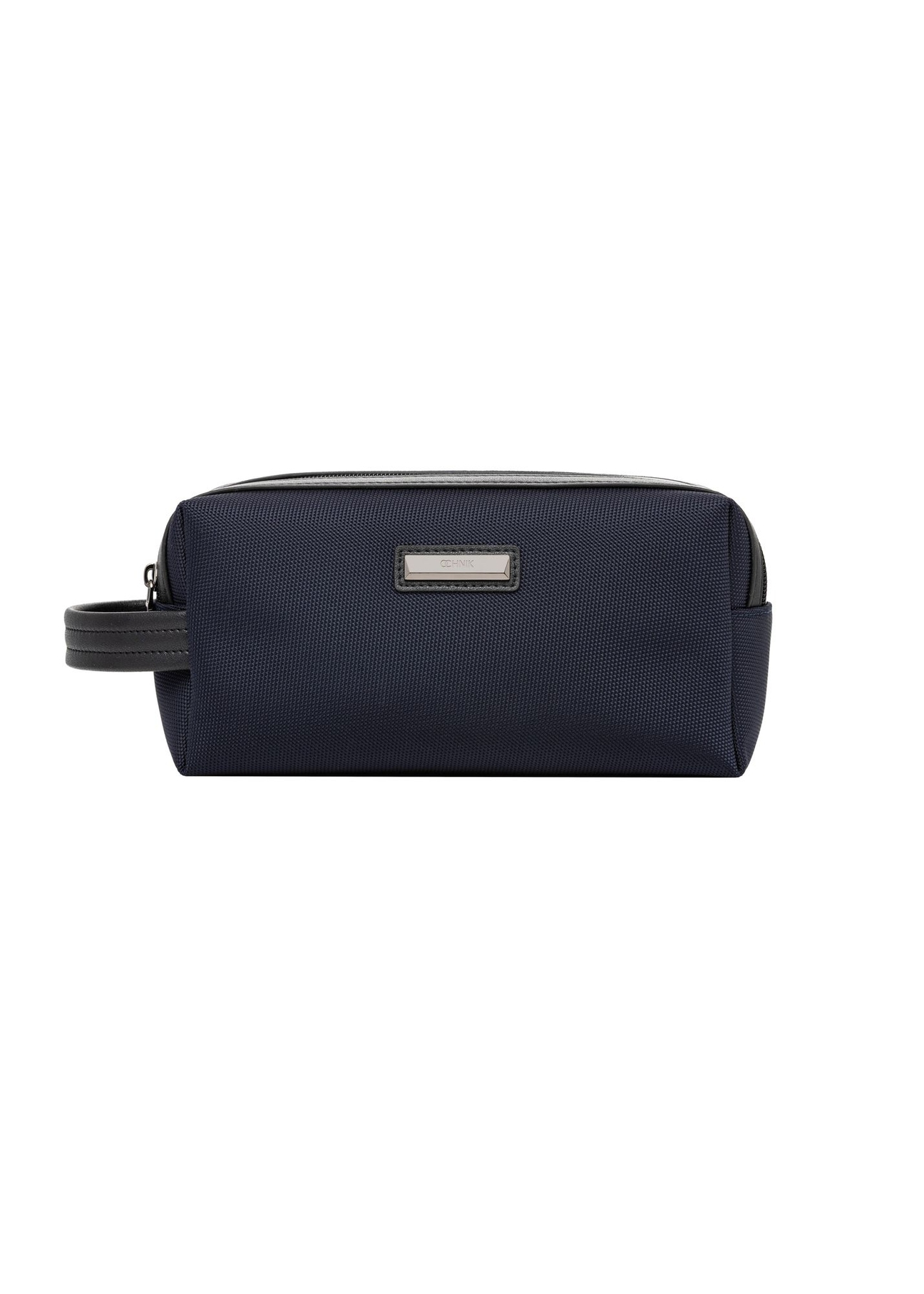 Navy blue men's cosmetic bag TORMN-0441-7D(Z26) - front product view, on white background.