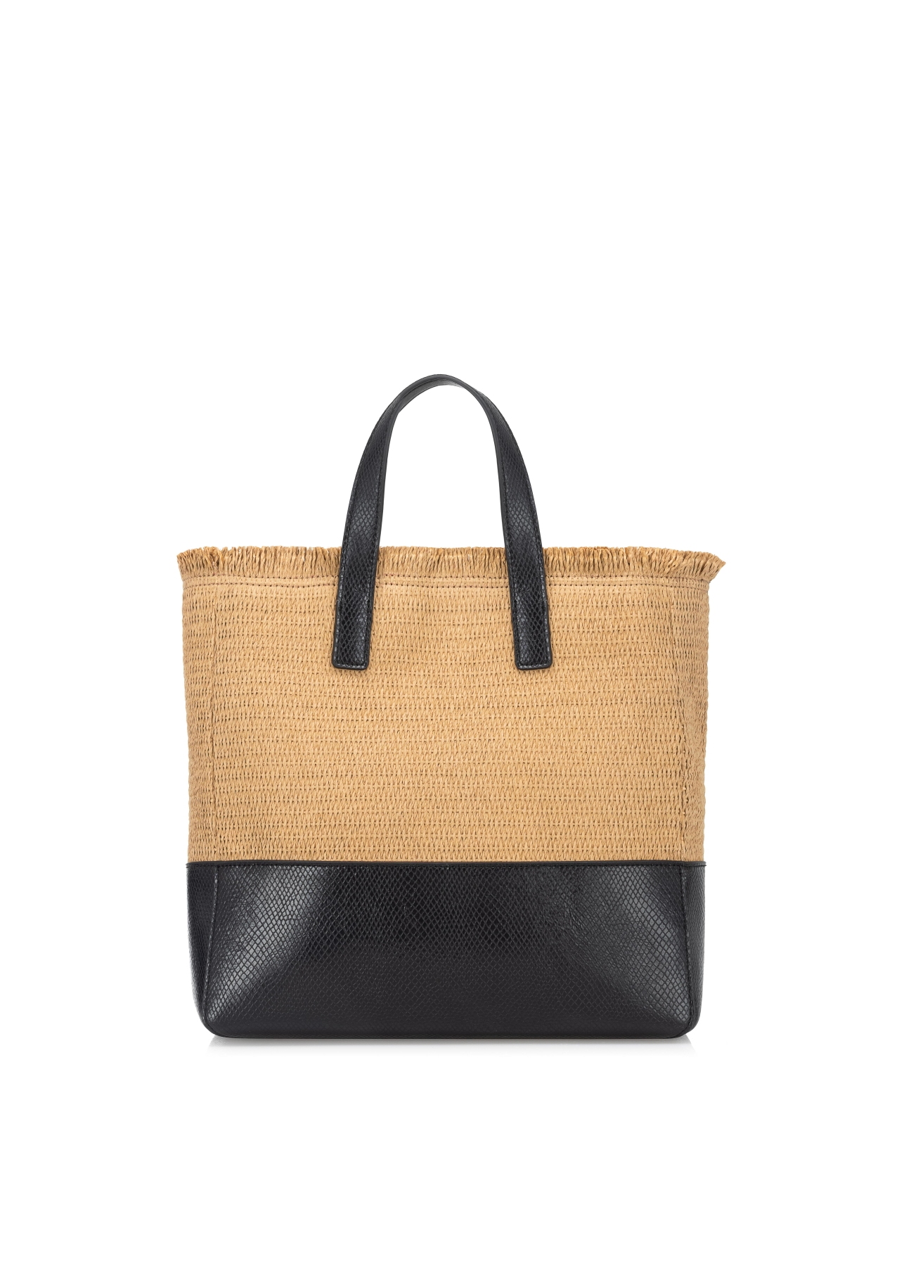Women's bag made of artificial straw TOREC-0631-15(W22)-04