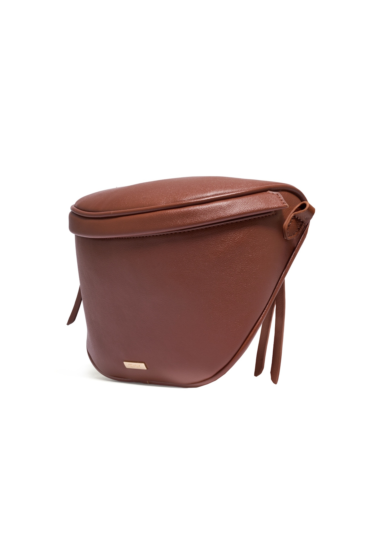 Large light brown women's waist bag TOREC-1266-1G(Z26), angled product view on a white background.