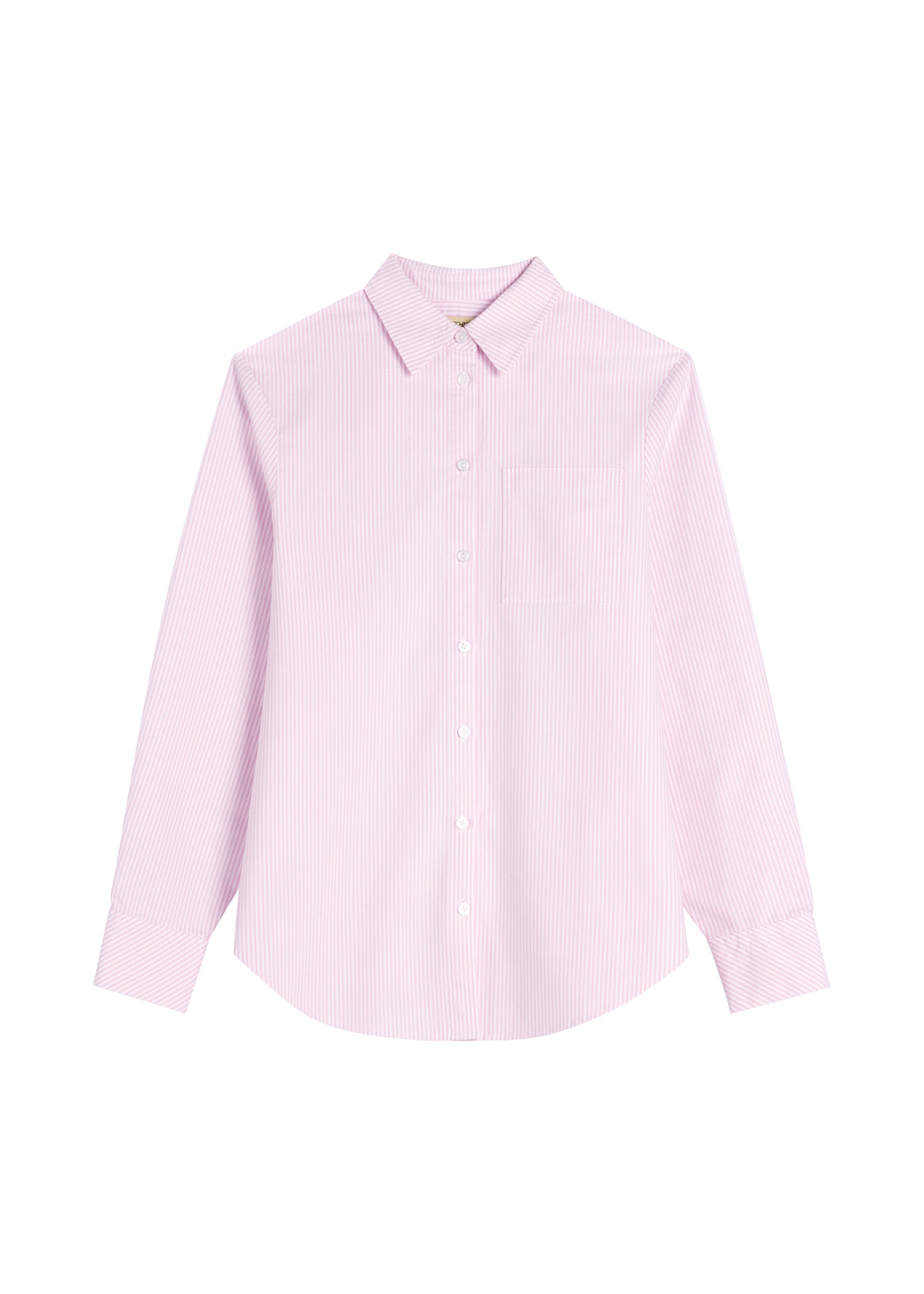 Women's cotton striped shirt KOSDT-0184-5B(W26), front product view on white background.