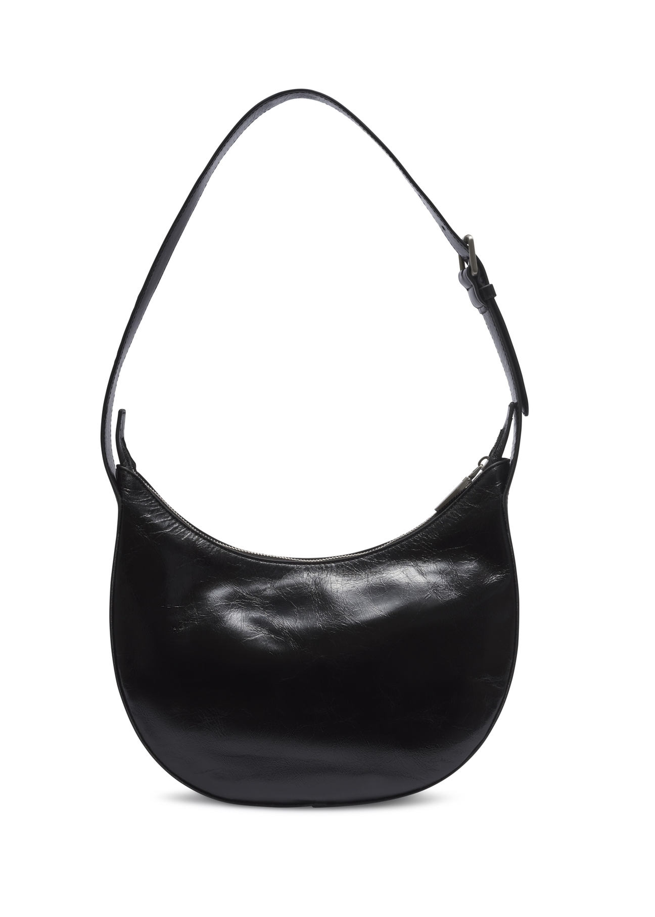 Women's glossy hobo bag TORES-1366-9F(Z26), product view from the back on a white background.